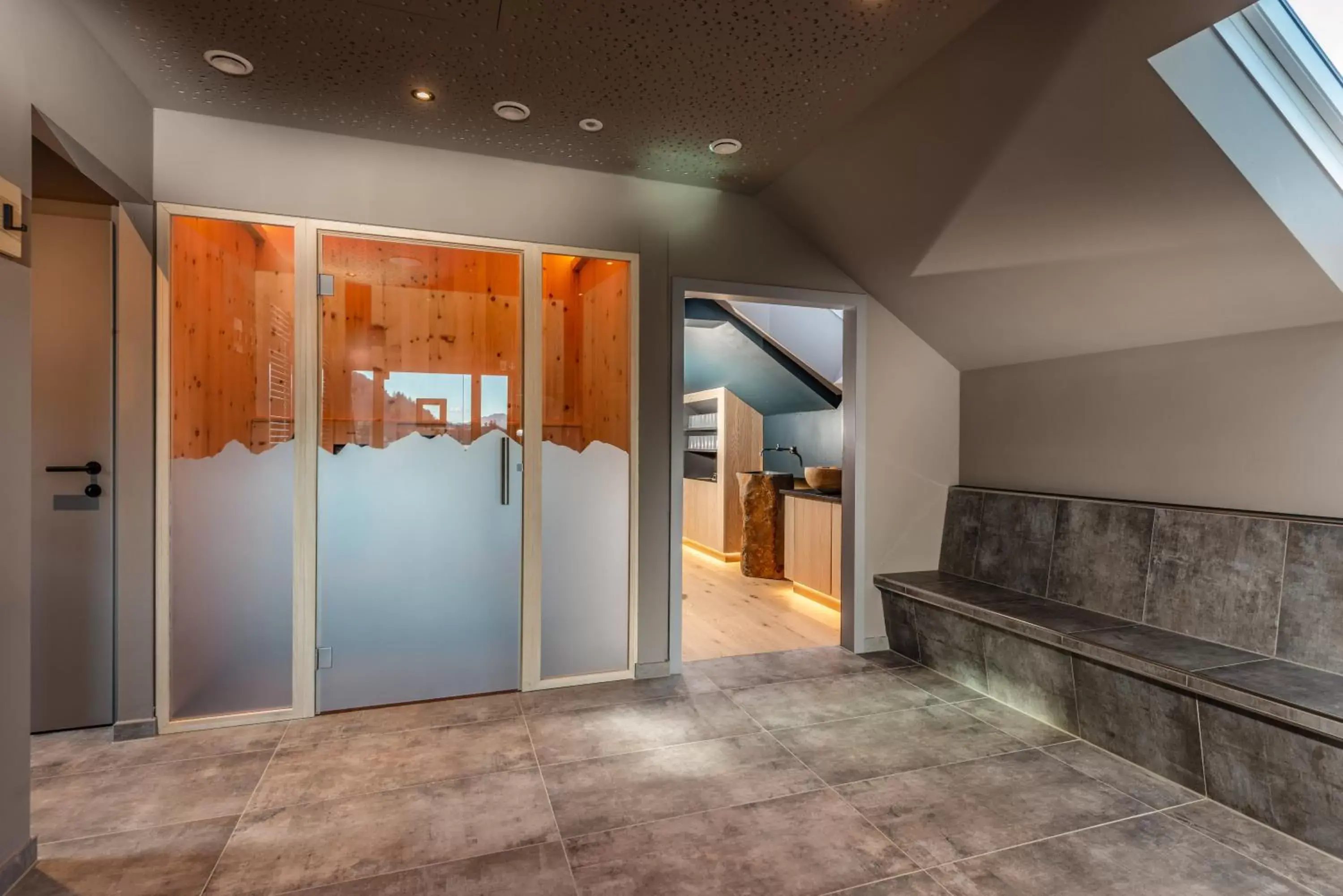 Sauna, Lobby/Reception in Stadtvilla Schladming Boutiquehotel