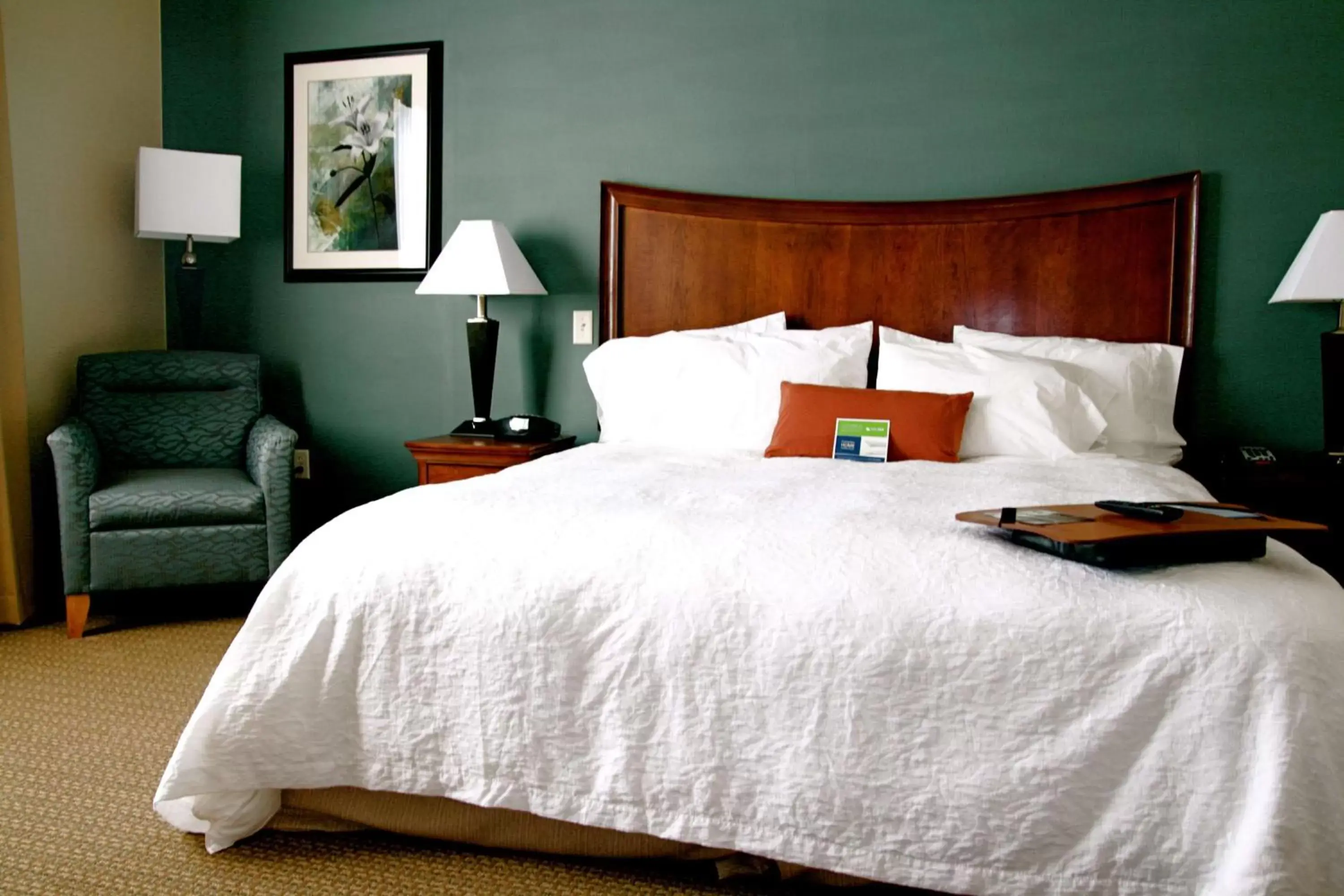 Bed in Hampton Inn & Suites Folsom