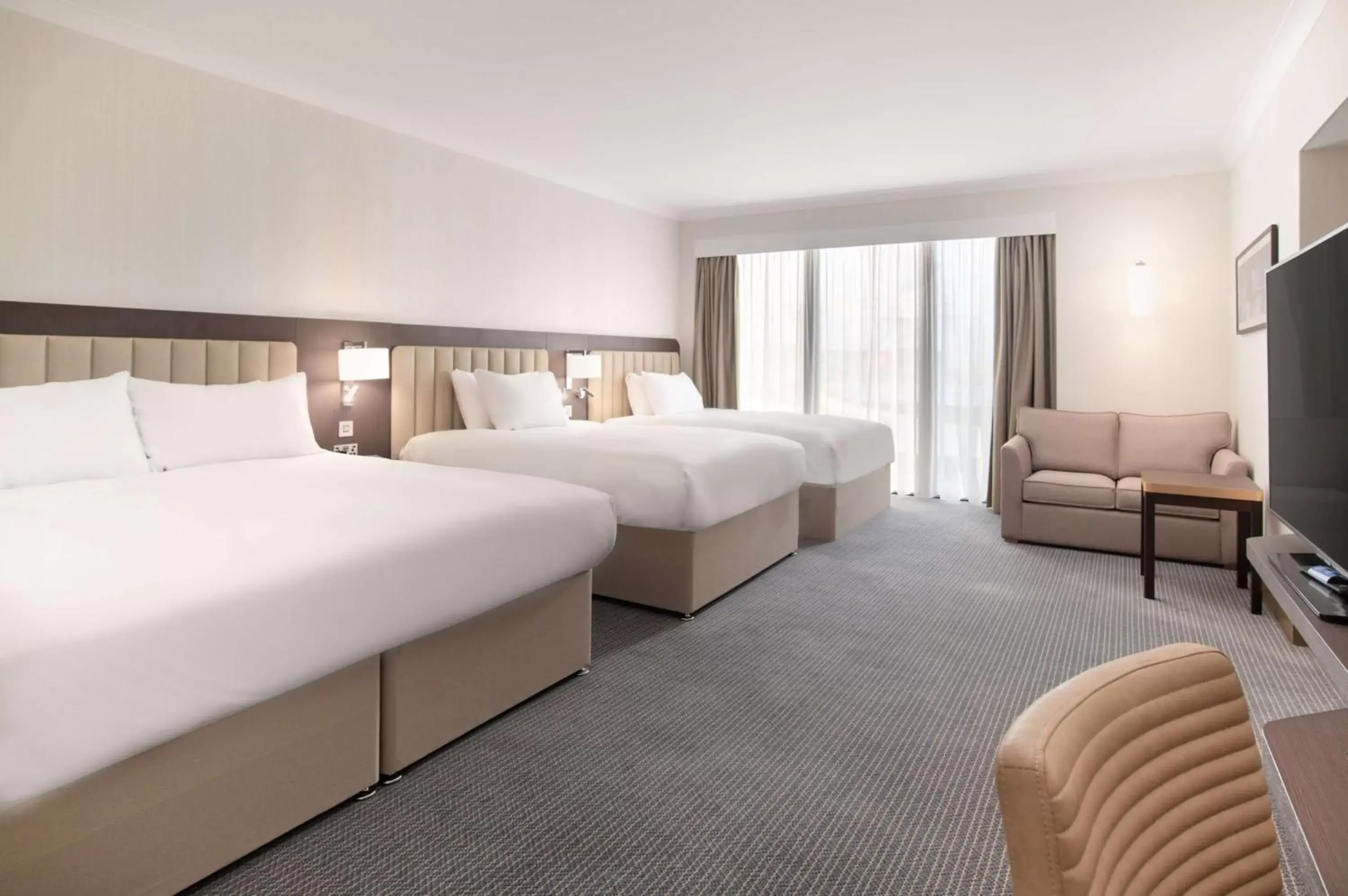 Bed in Hilton London Gatwick Airport