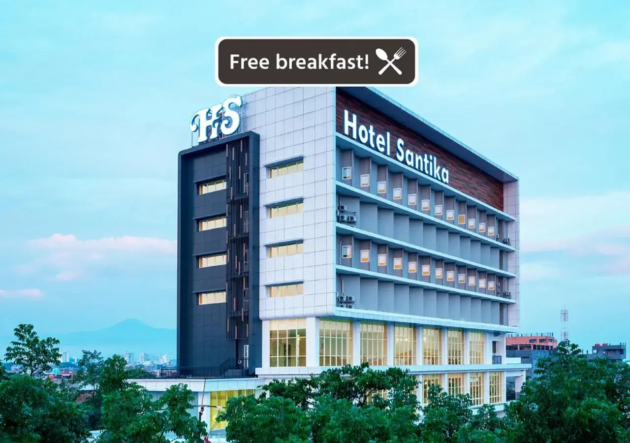 Facade/entrance, Property Building in Hotel Santika Pasir Koja Bandung