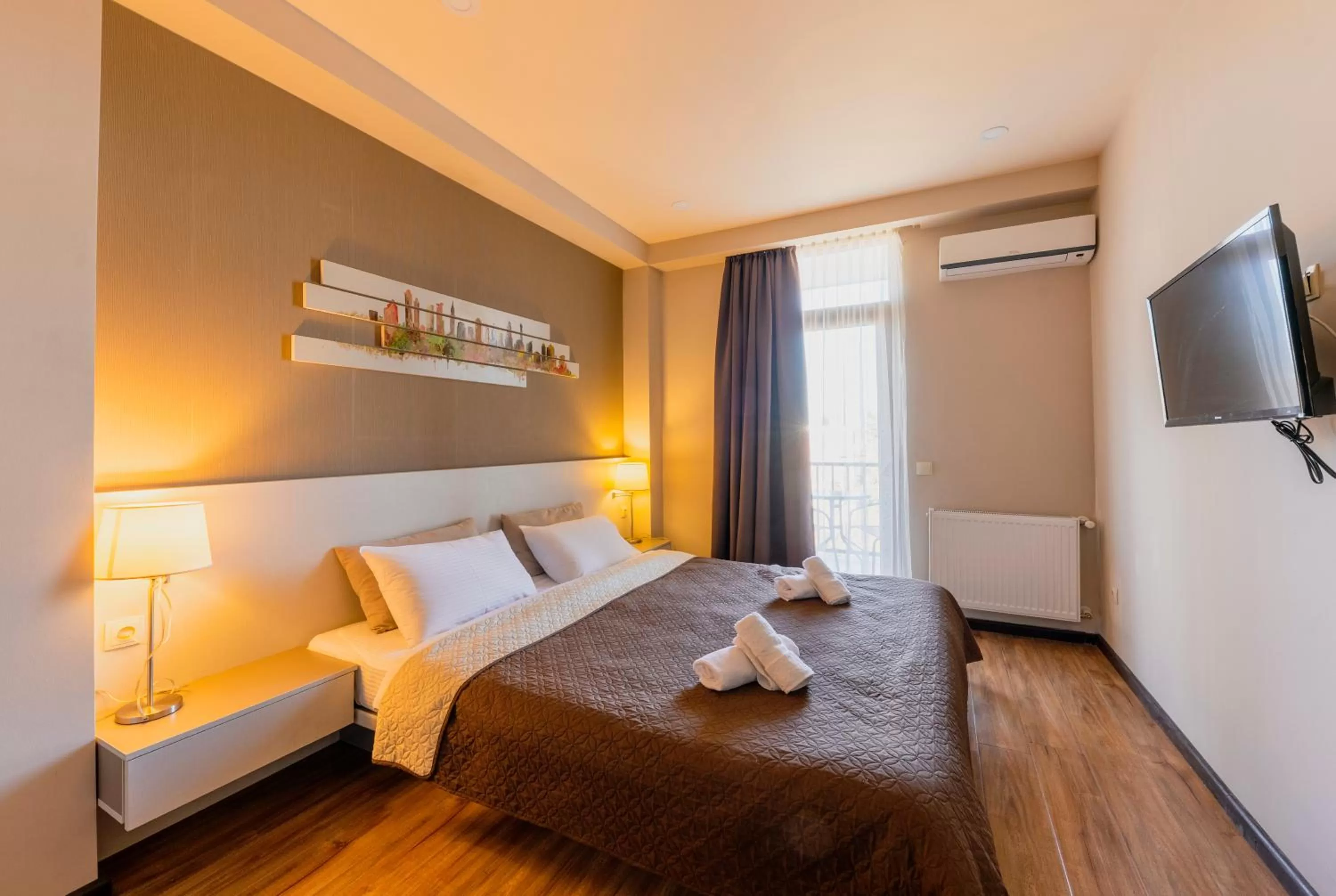 View (from property/room), Bed in Sani Apart Hotel