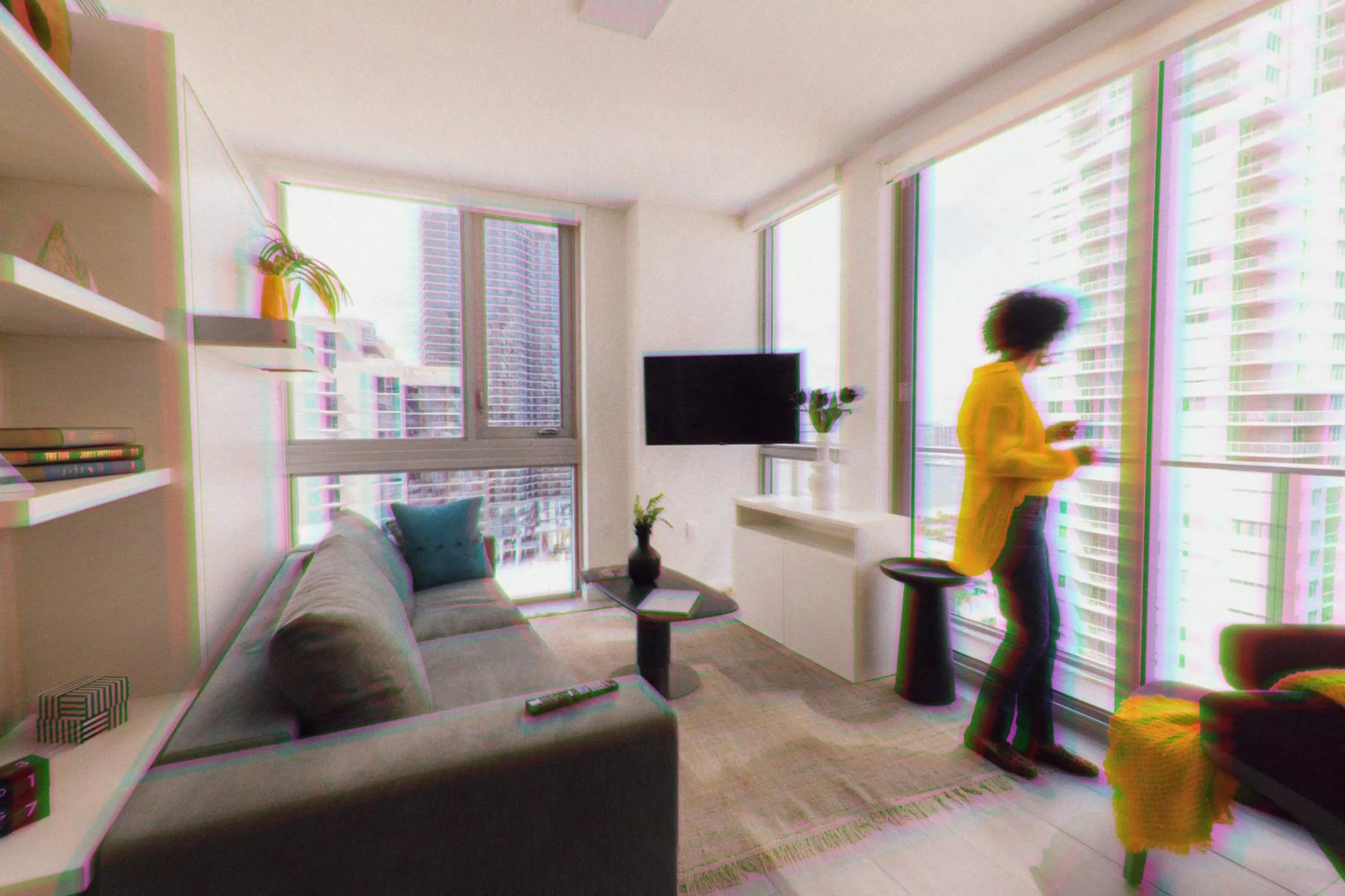 Seating area in YOTELPAD Miami