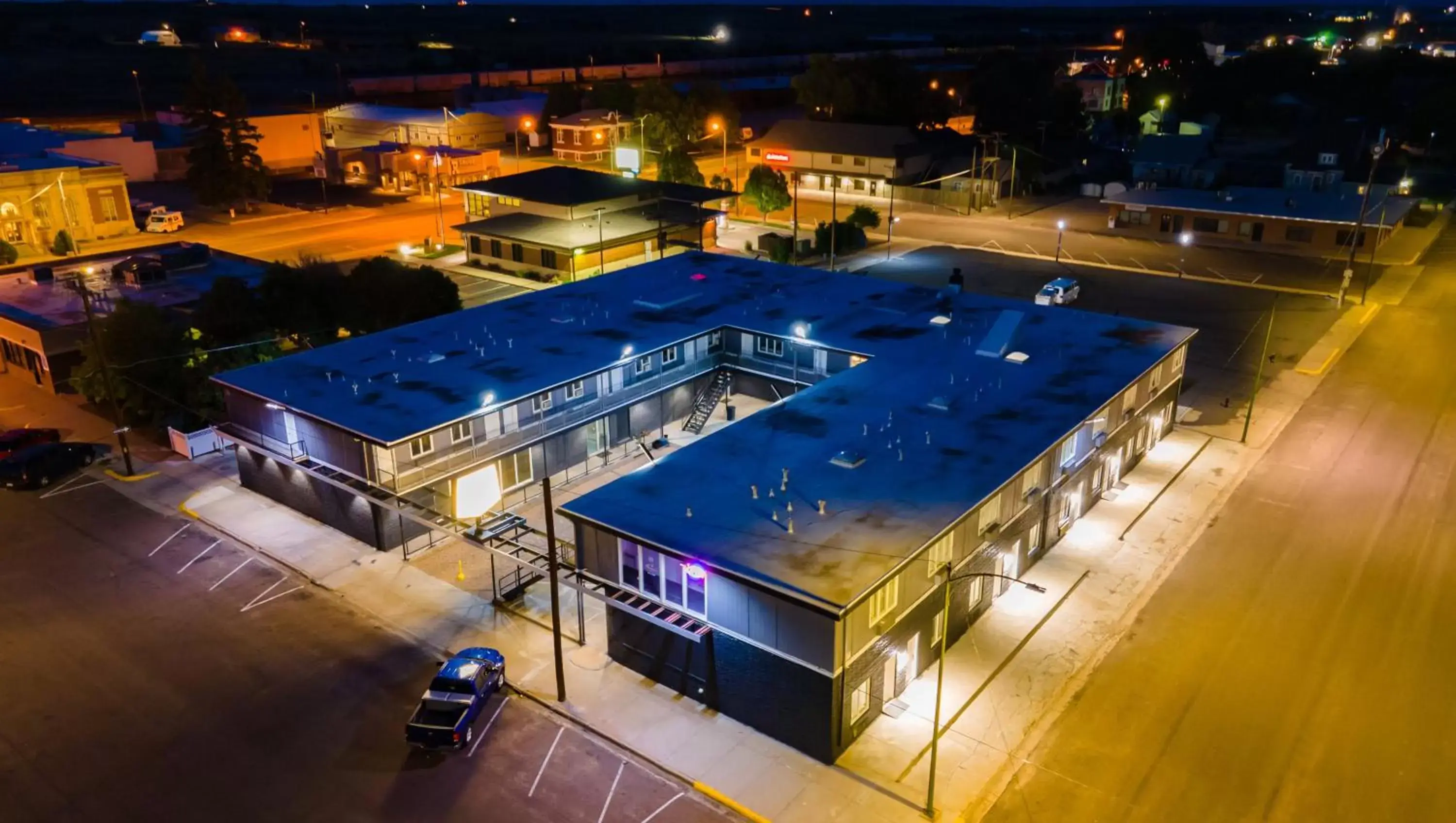 Property building in Rodeway Inn & Suites Sidney Historic Downtown I-80