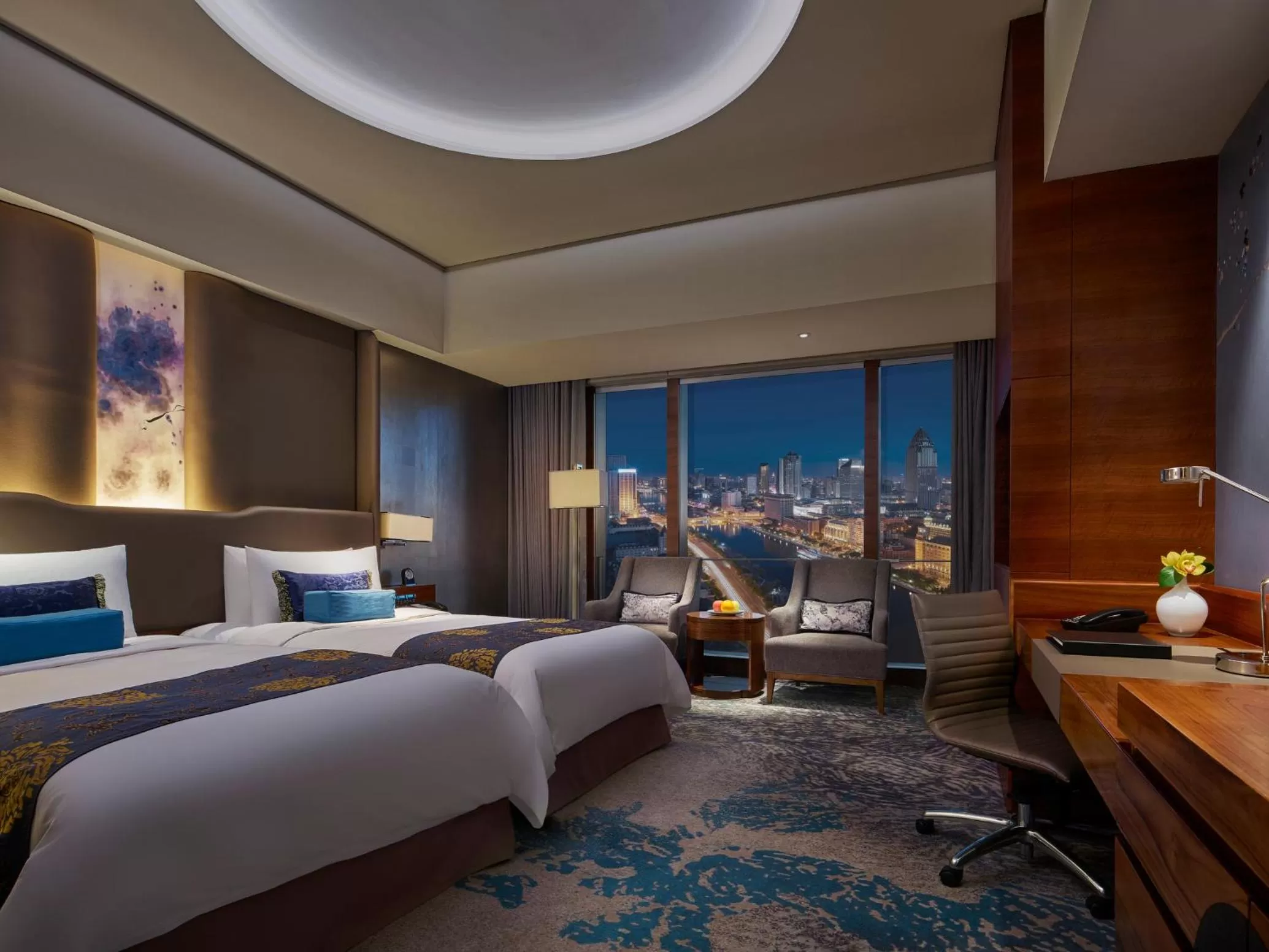 Bedroom, Bed in Shangri-La Tianjin