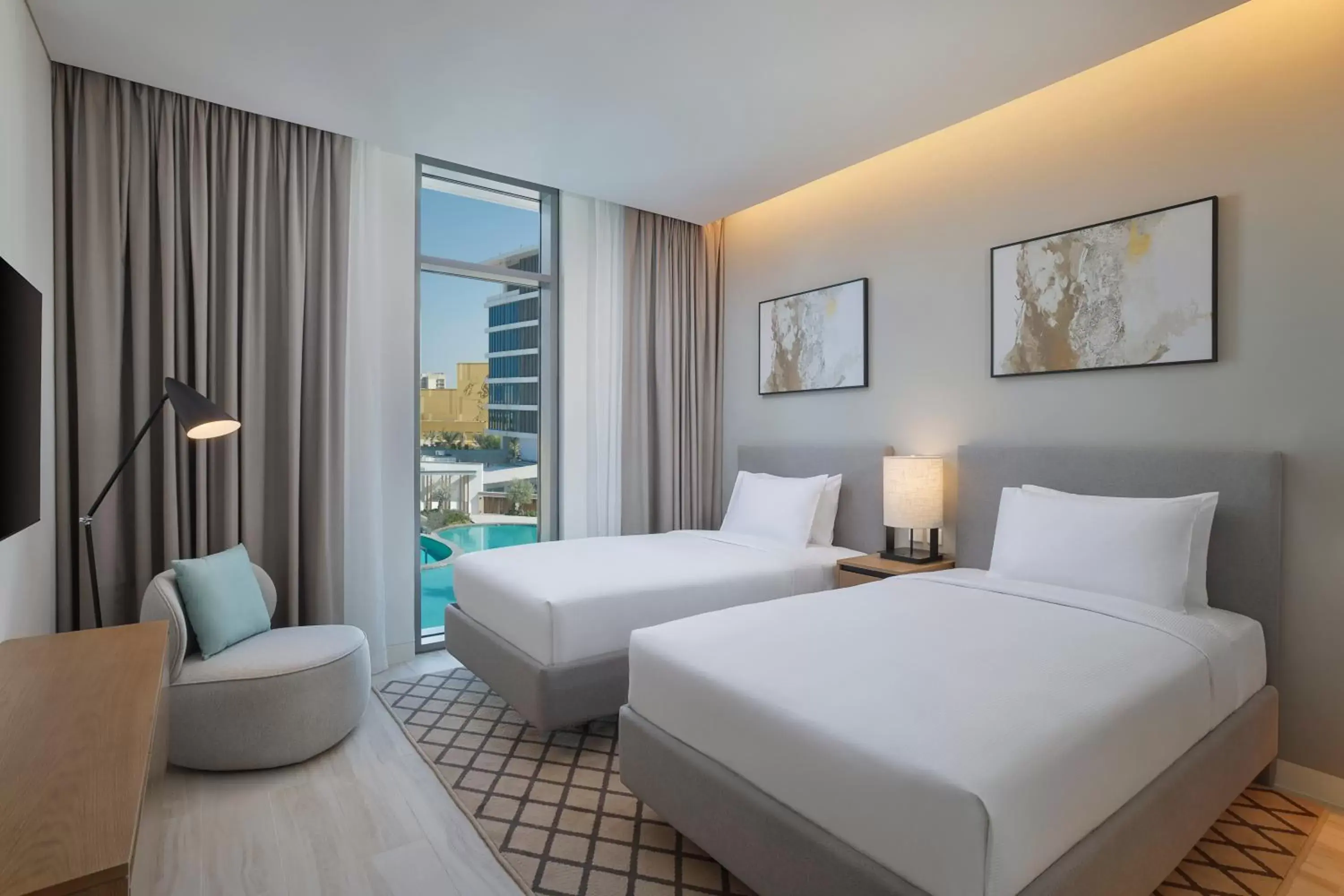 Bed in Doubletree By Hilton Abu Dhabi Yas Island Residences