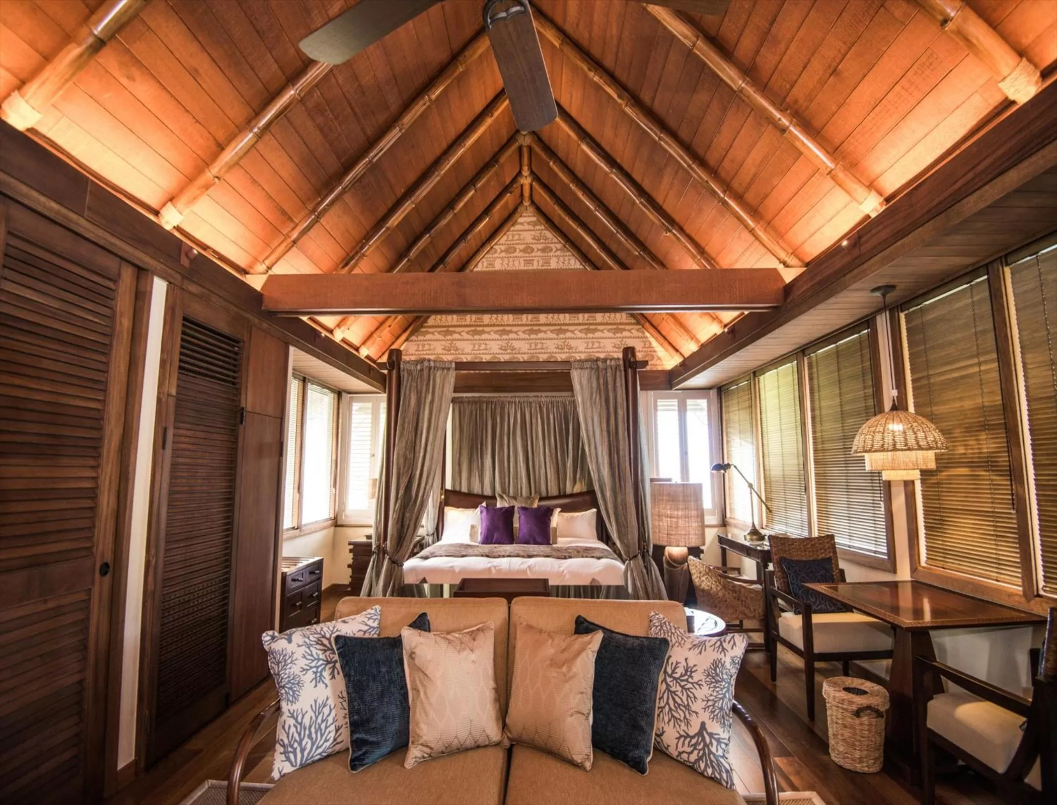 Bed in Palau Pacific Resort