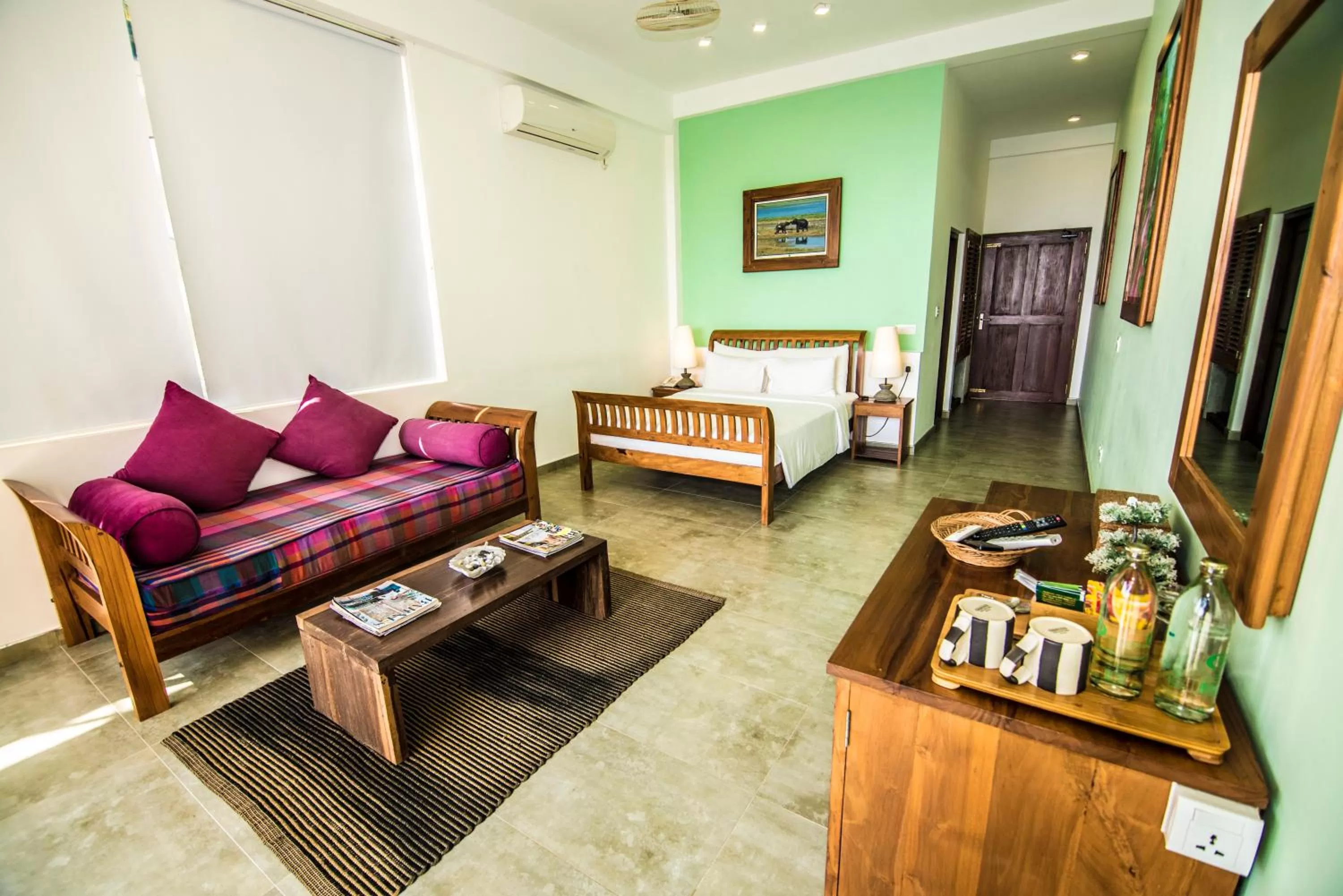 Living room, Bed in Ella Planters Bungalow