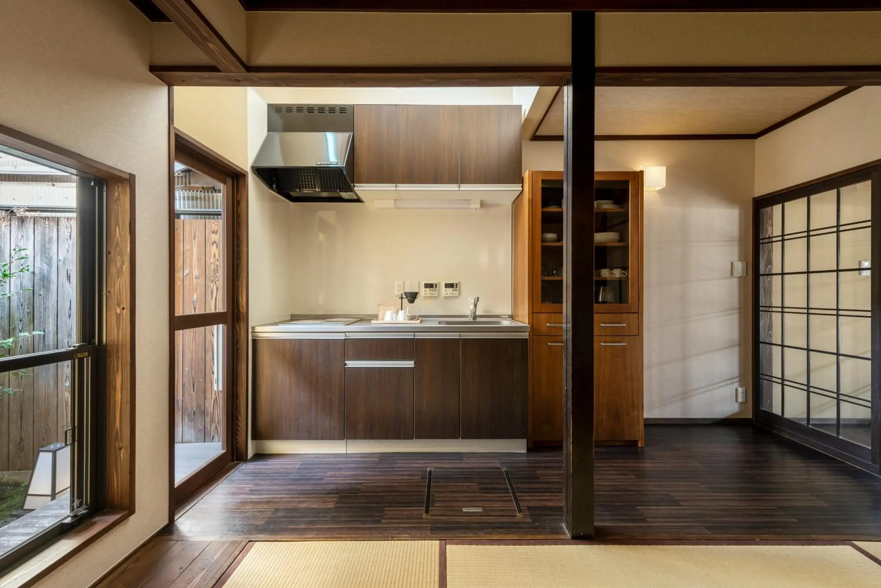 Kitchen or kitchenette, Bathroom in Kohaku an Machiya House