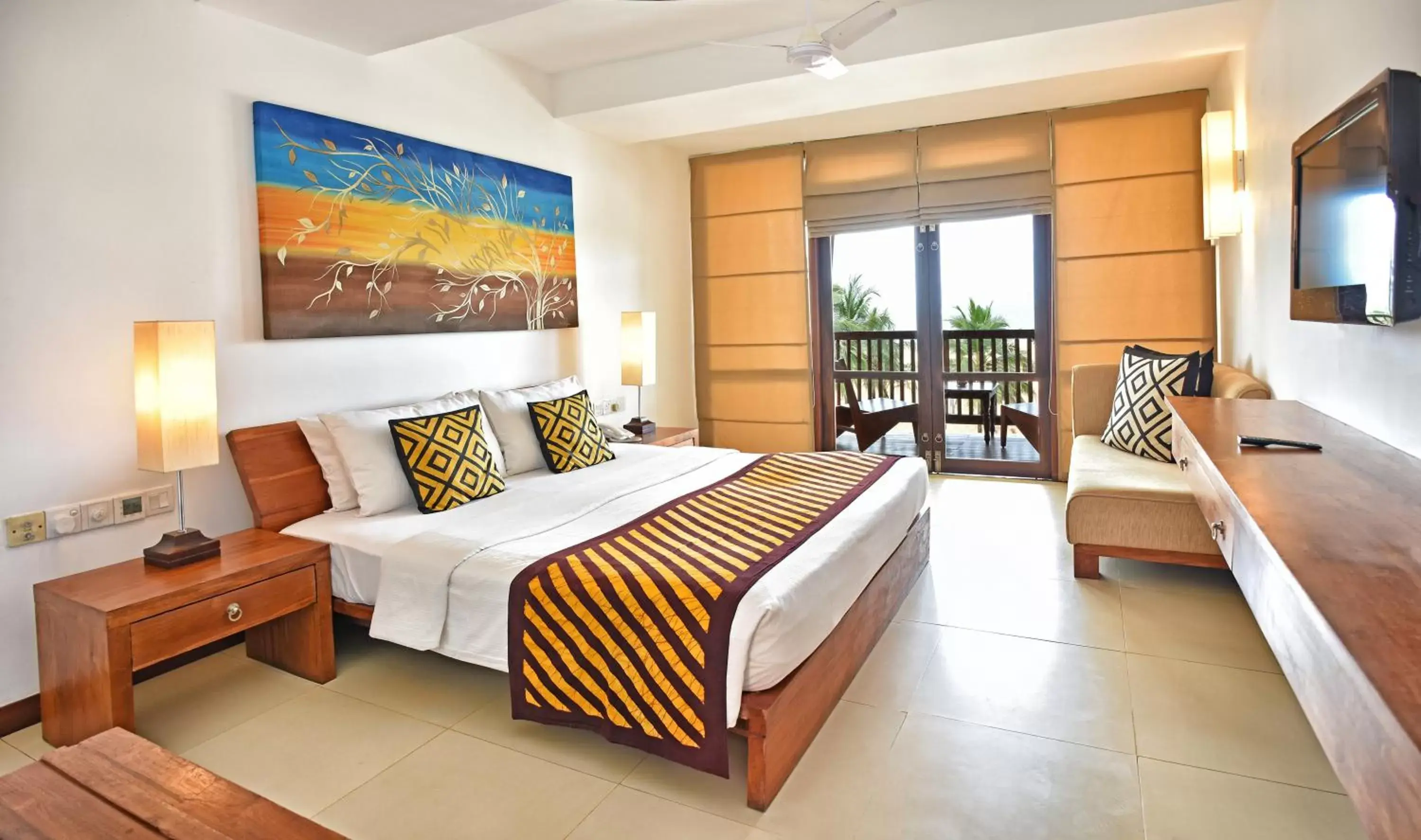 Bed in Goldi Sands Hotel