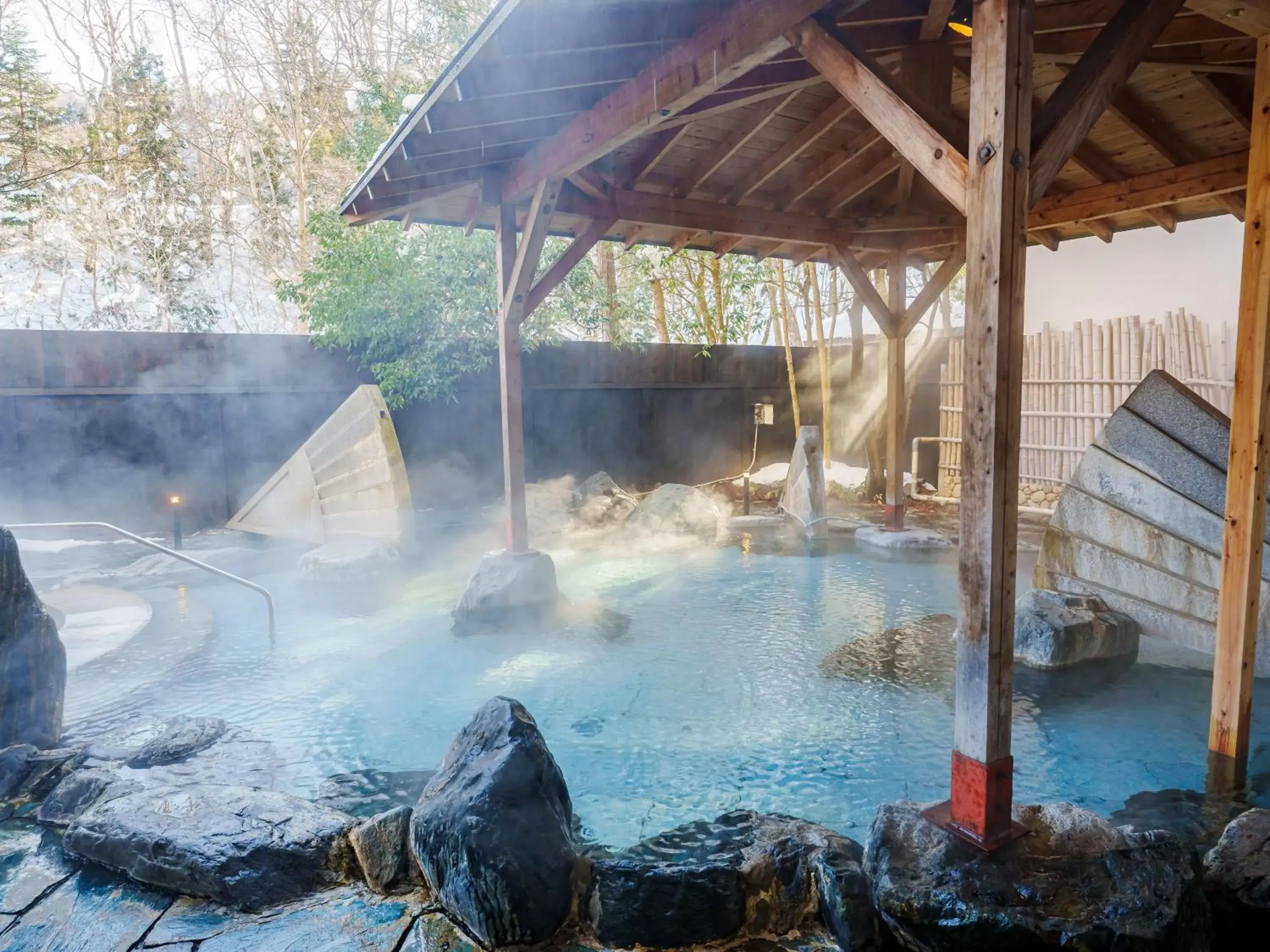 Open Air Bath in Kamenoi Hotel Nikko Yunishigawa