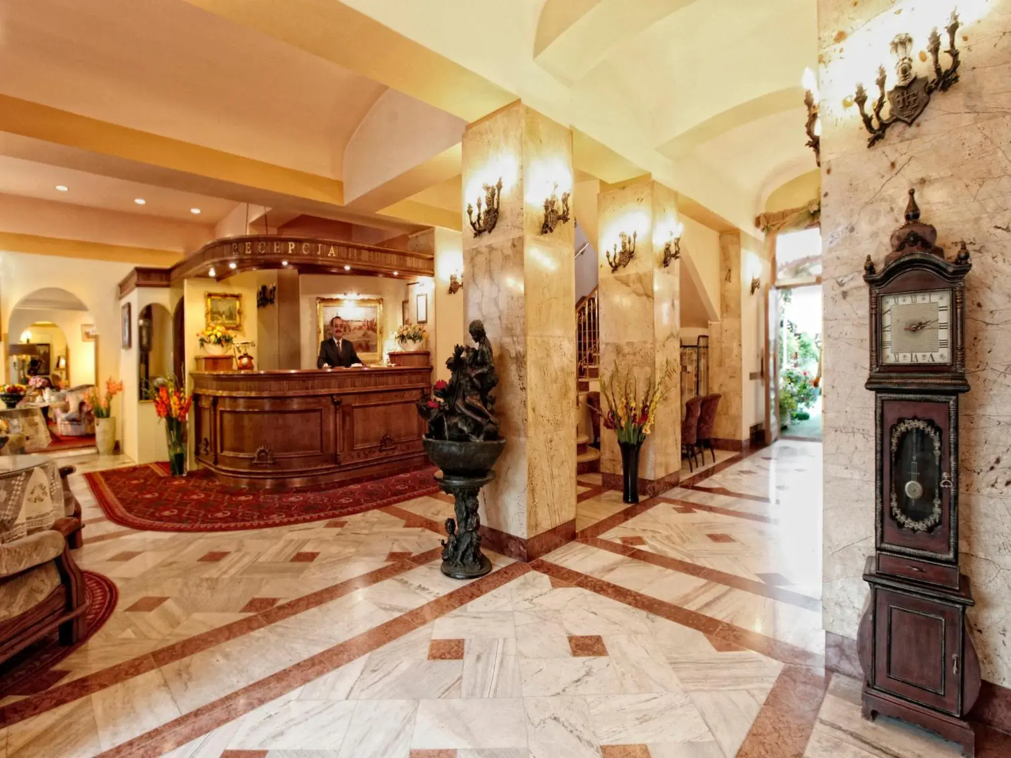 Lobby or reception in Hotel Europejski Lobby or reception in Hotel Europejski