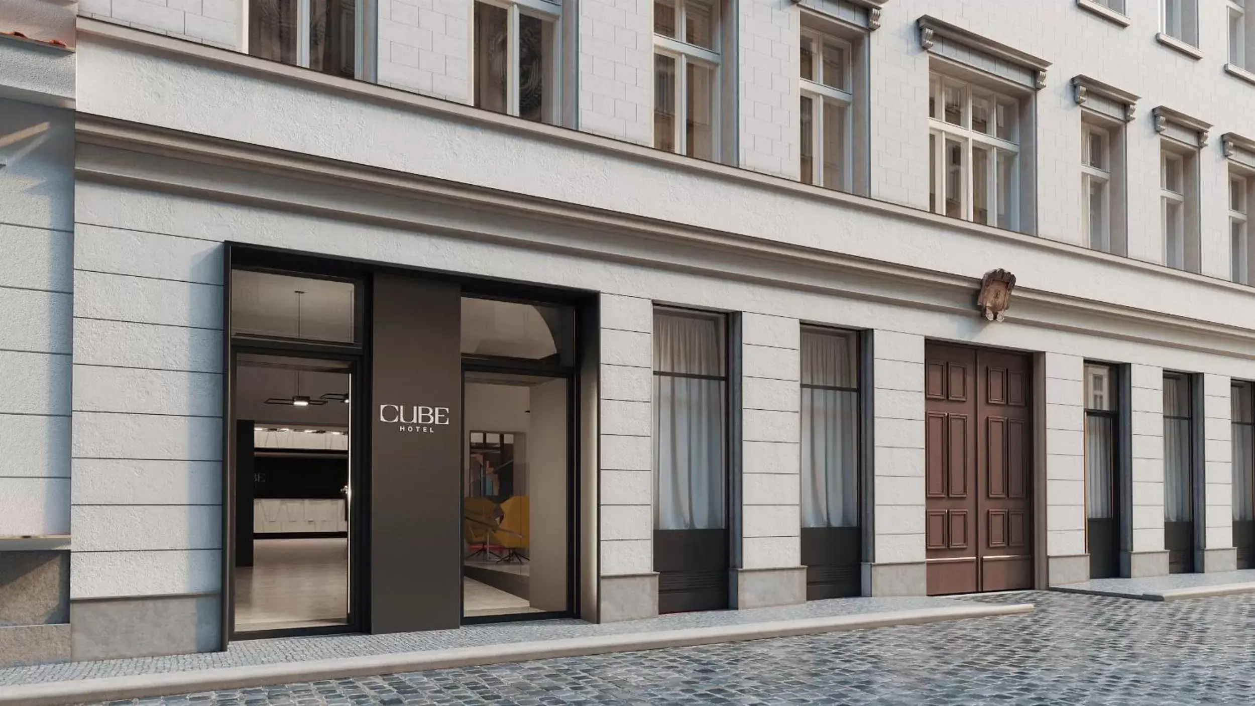 Facade/entrance in Hotel CUBE Prague Facade/entrance in Hotel CUBE Prague