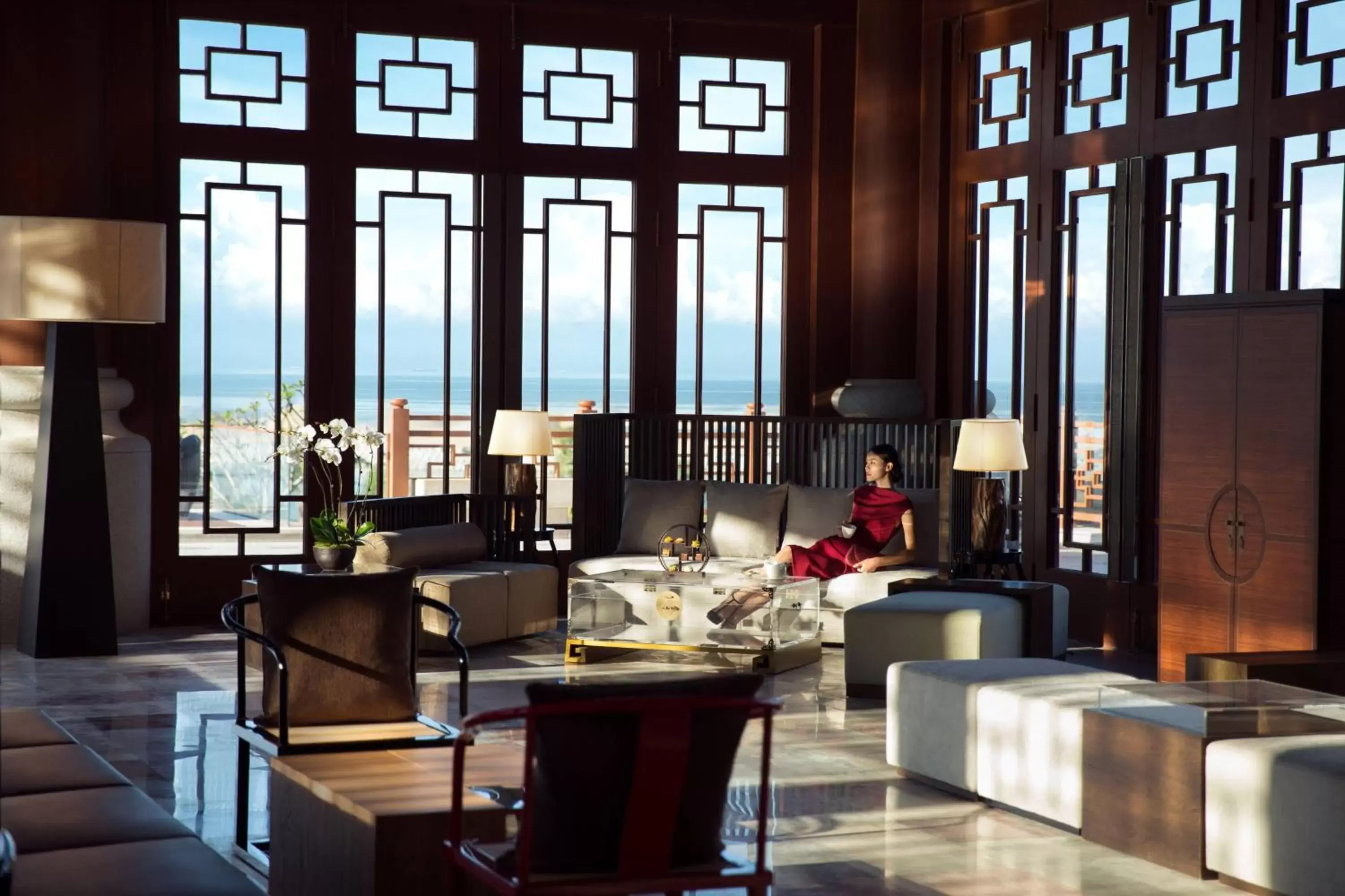 Lobby or reception, Restaurant/Places to Eat in Haikou Marriott Hotel