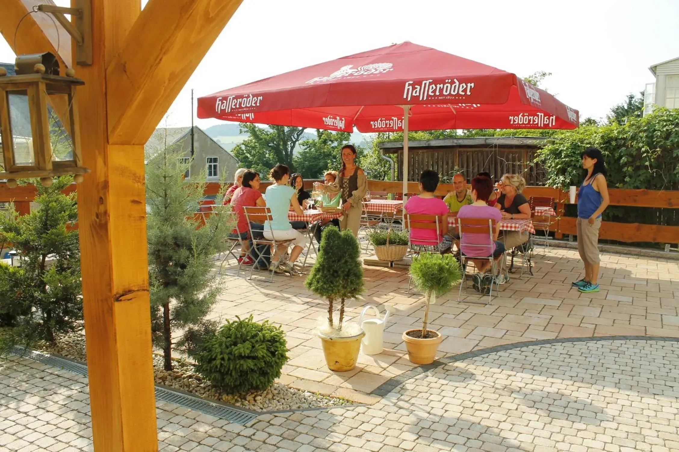 Garden, Restaurant/Places to Eat in Pension zur Kurfürstin