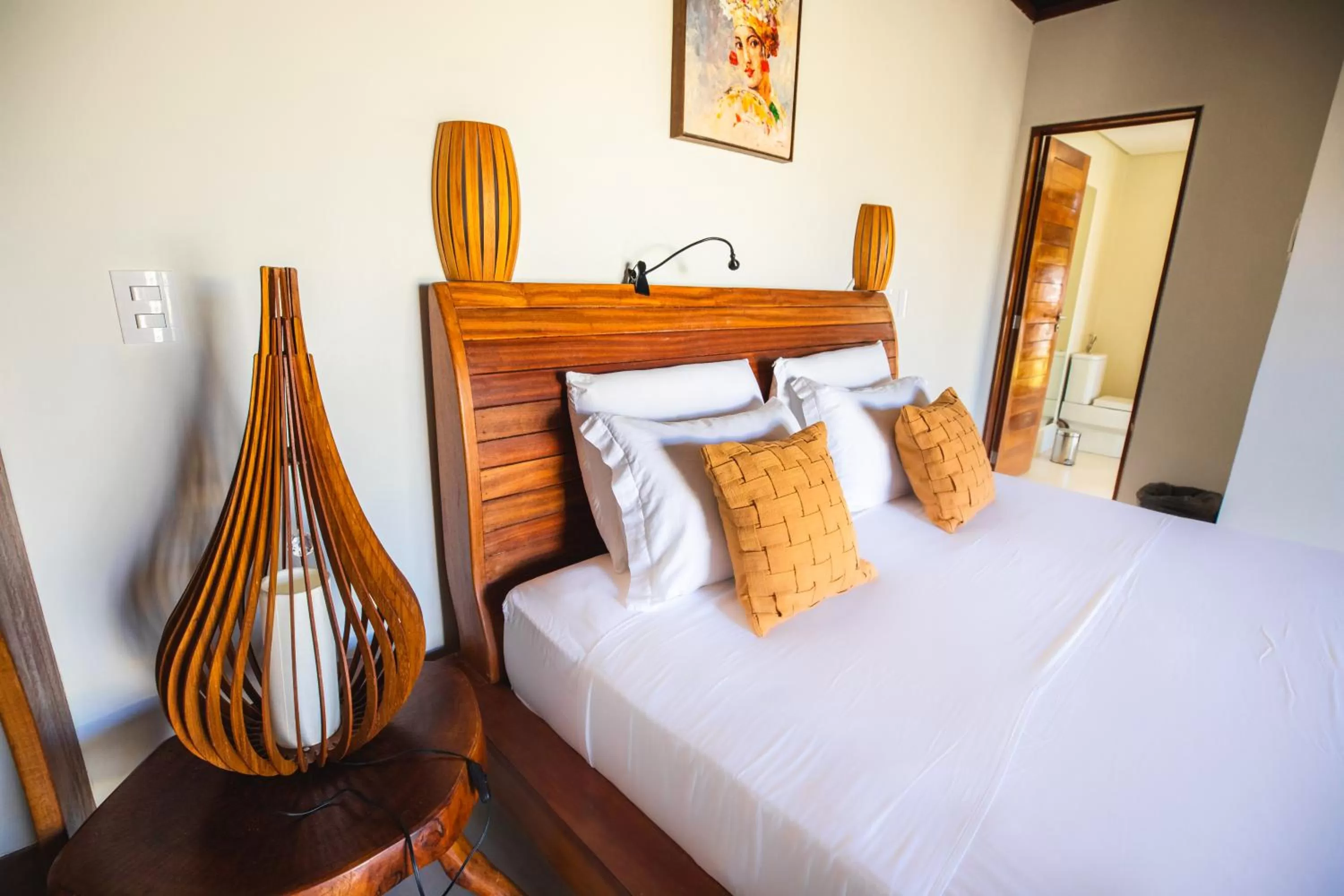 Bed in Pousada Rangai