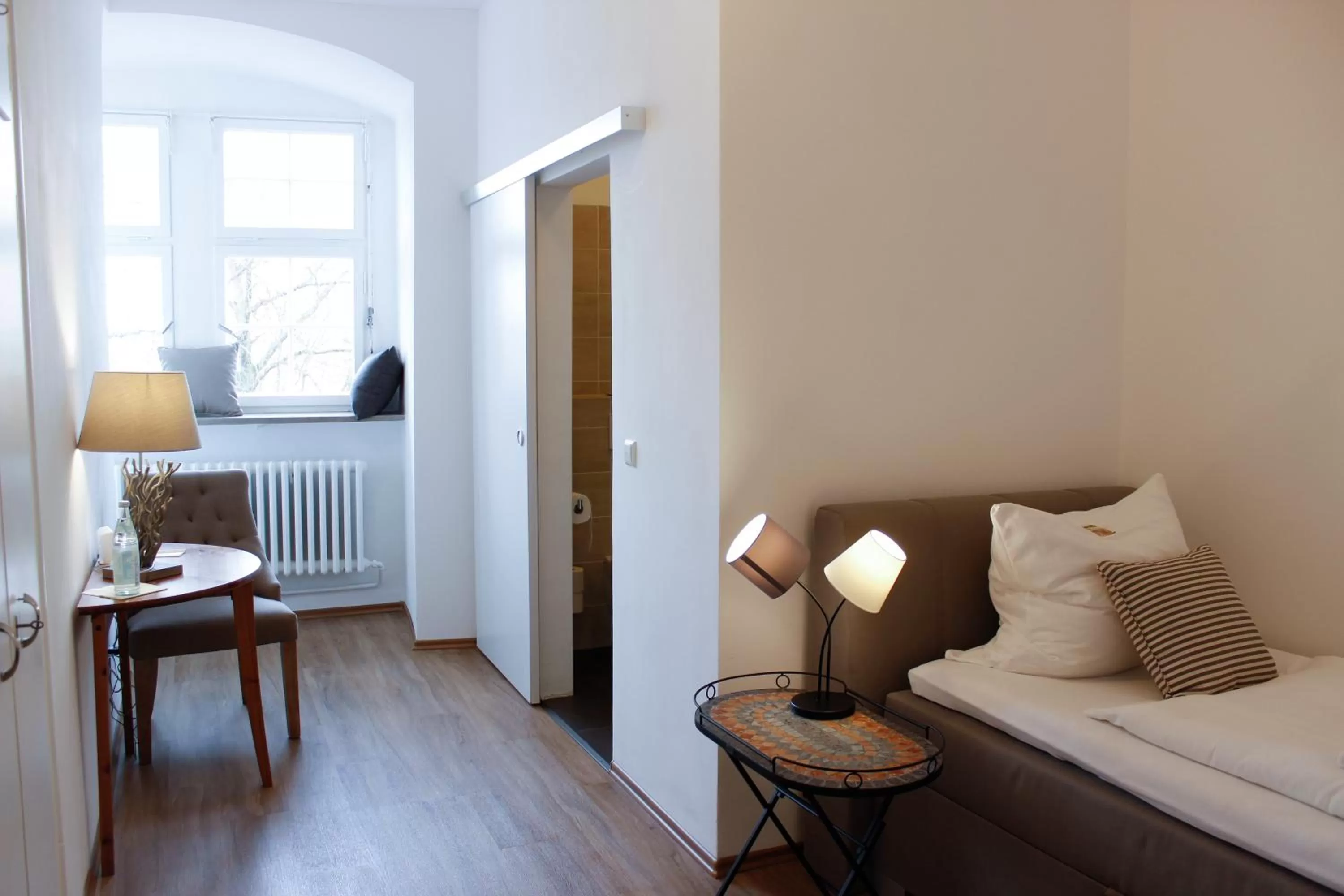 Decorative detail, Bed in BioHotel Schloss Kirchberg