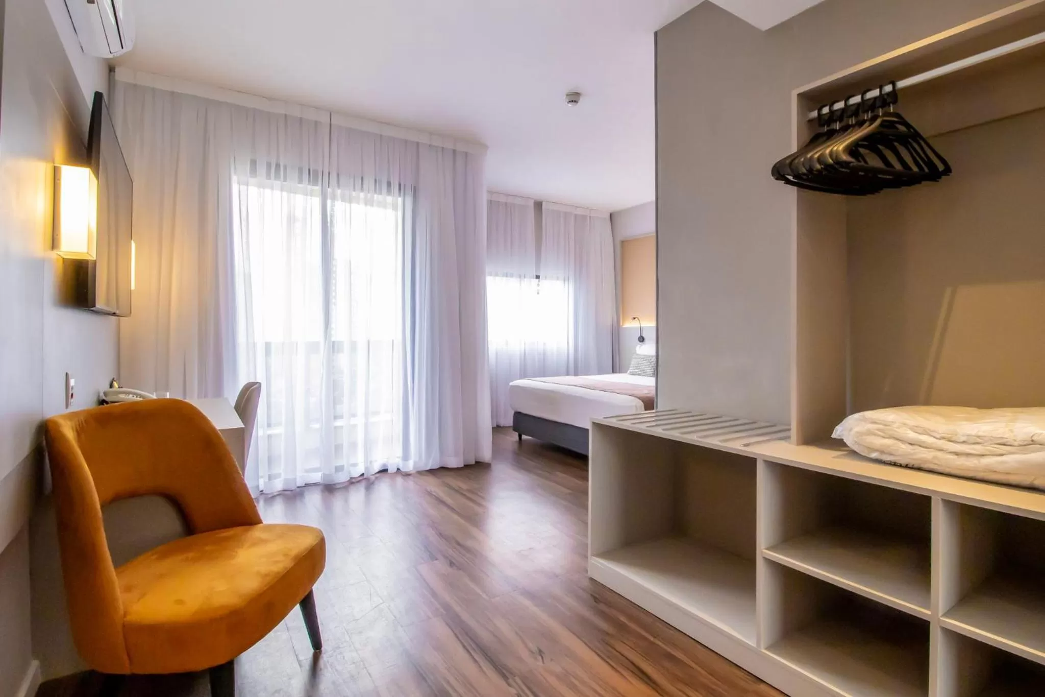 Bedroom, Bed in Blue Tree Towers Anália Franco - Tatuapé