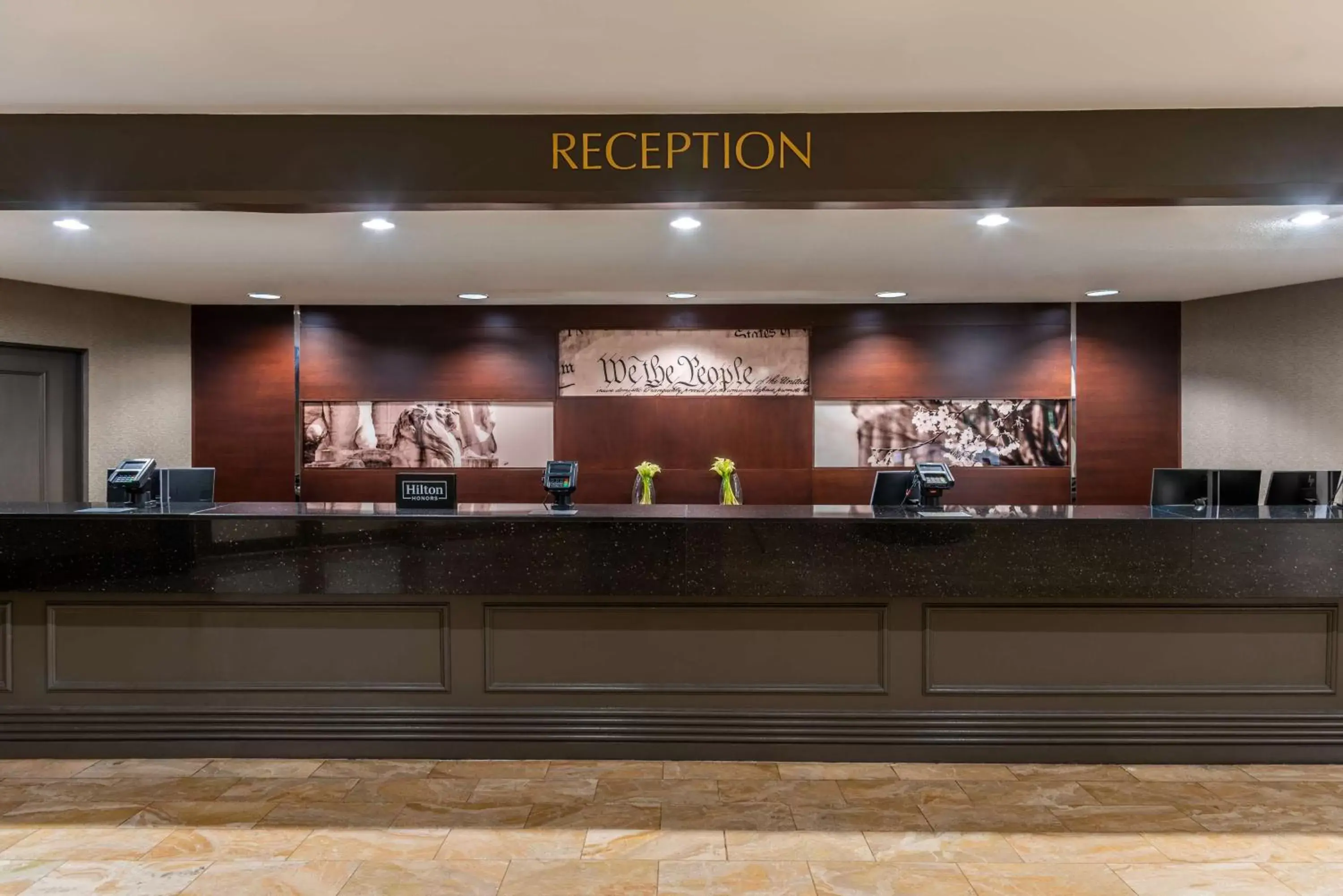 Lobby or reception in Hilton Alexandria Mark Center