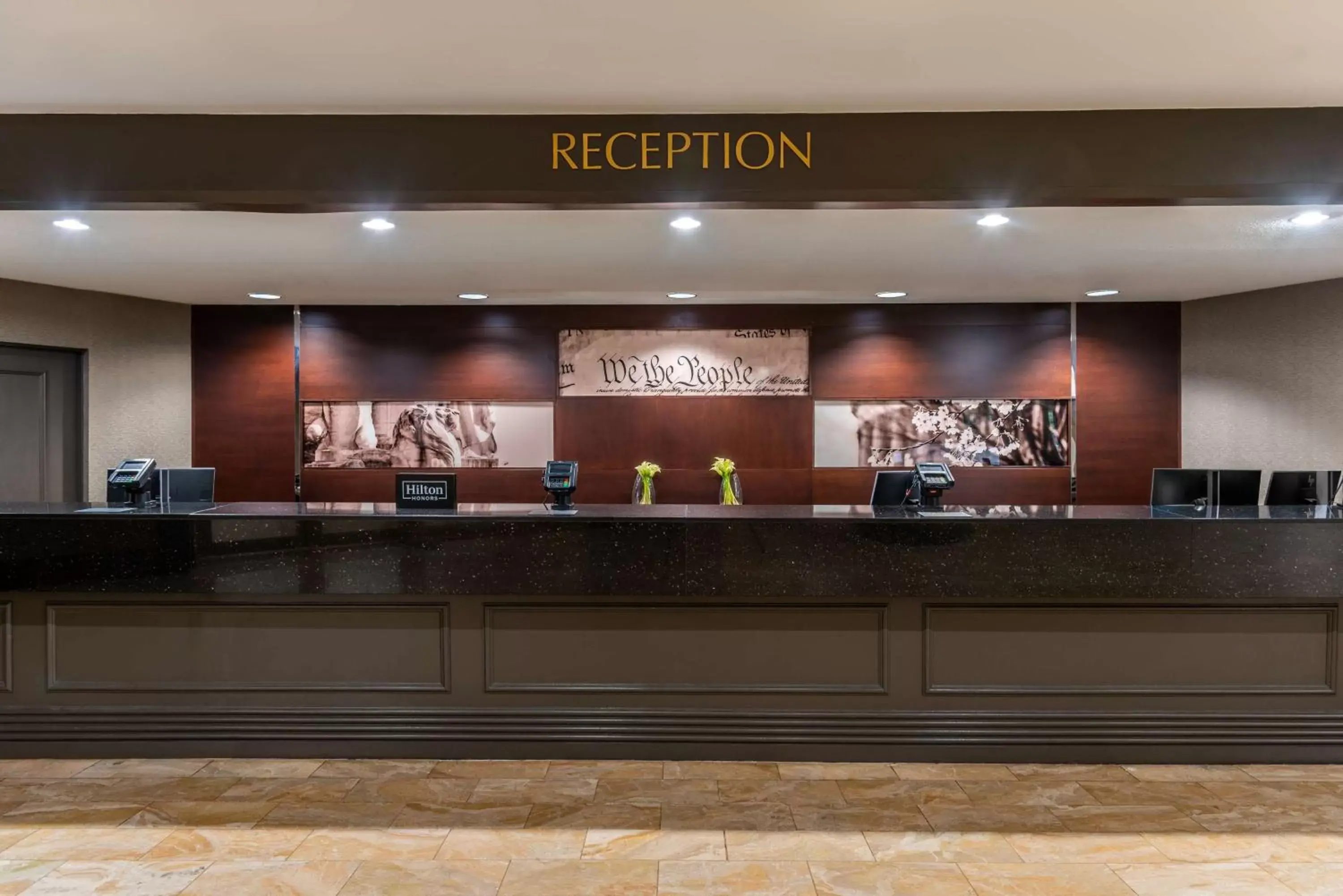 Lobby or reception in Hilton Alexandria Mark Center Lobby or reception in Hilton Alexandria Mark Center