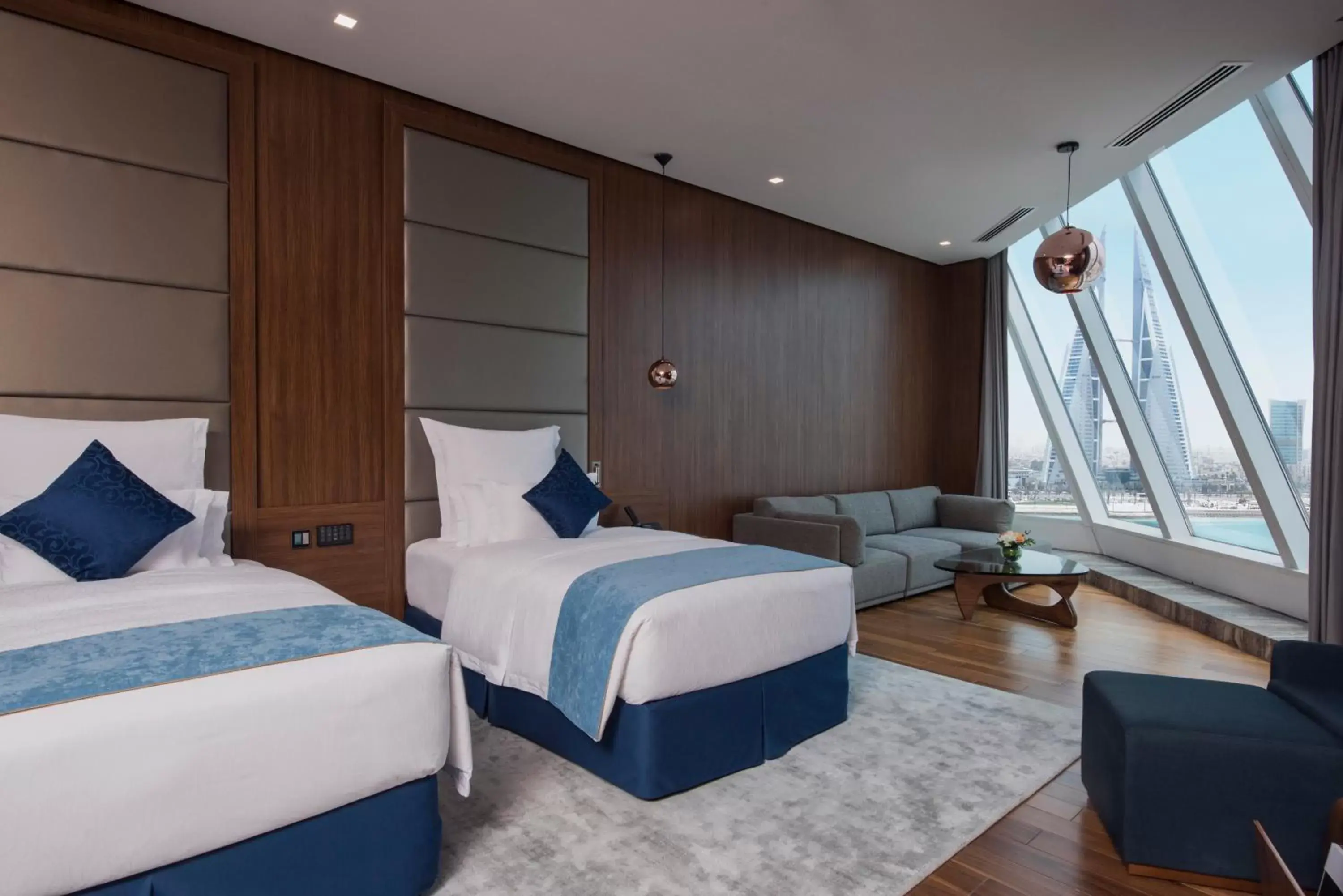 Bedroom, Bed in Wyndham Grand Manama
