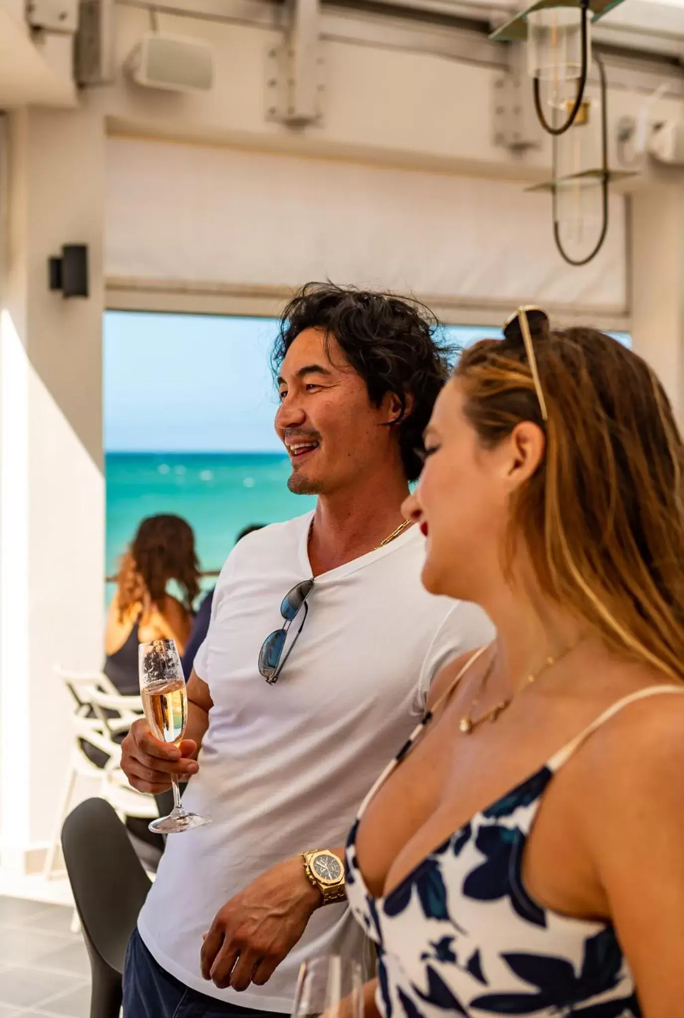 group of guests, Guests in The Tryst Beachfront Hotel