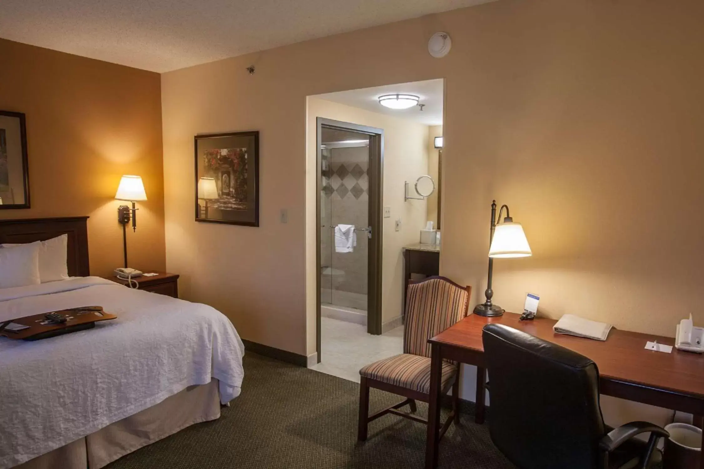 Kitchen or kitchenette, Bed in Hampton Inn & Suites Stillwater