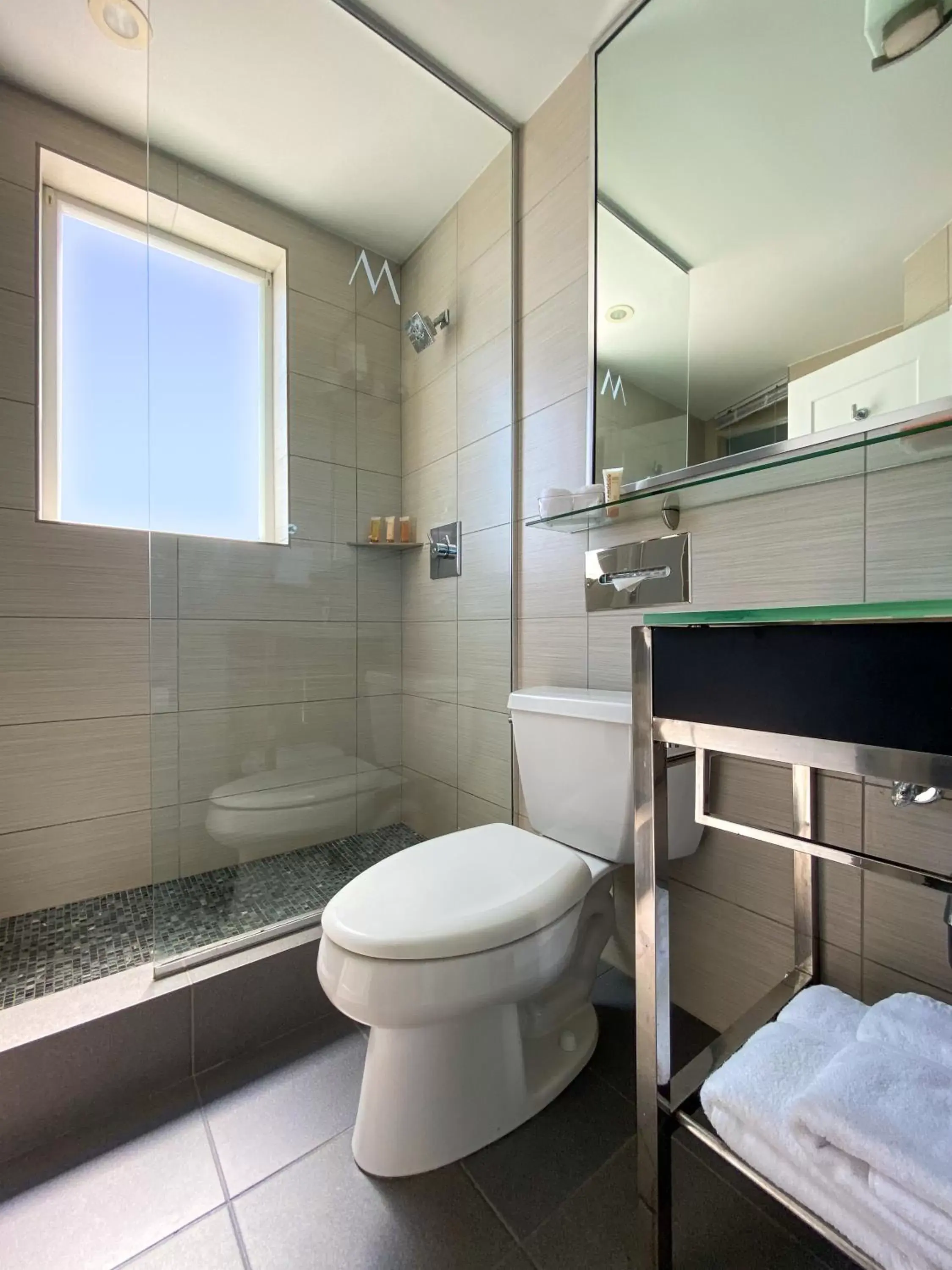 Bathroom in Marseilles Beachfront Hotel