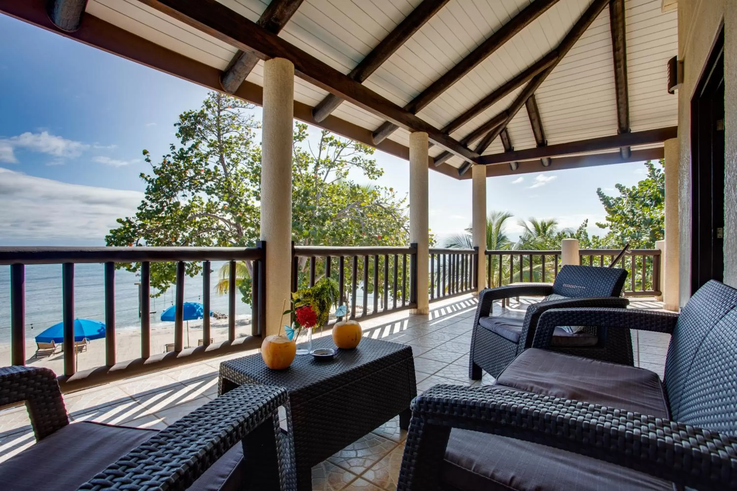Patio, Balcony/Terrace in Mariposa Belize Beach Resort