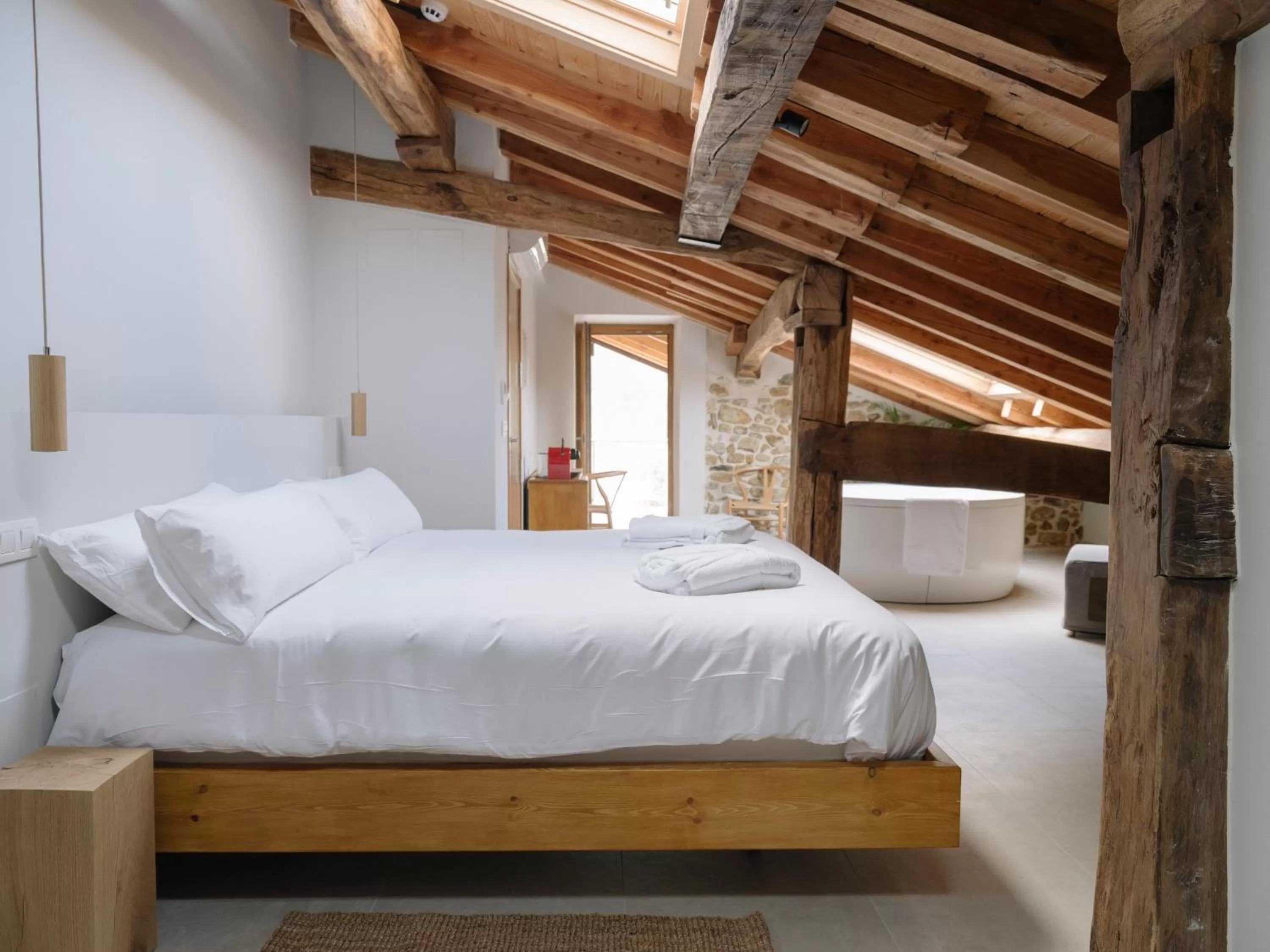 Bed in Hotel Nafarrola - Gastronomy & Wine