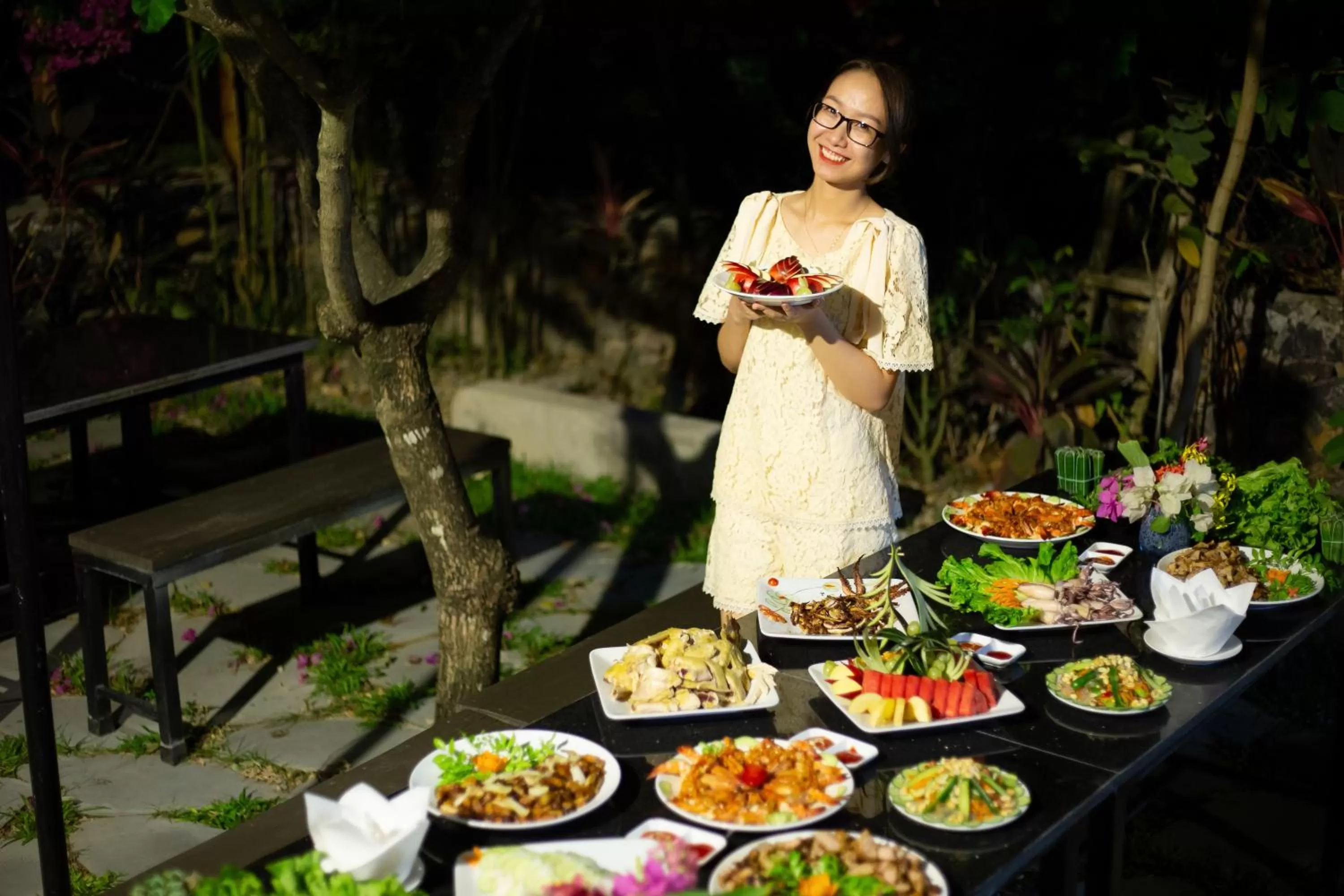 BBQ facilities in Tam Coc Banana Bungalow