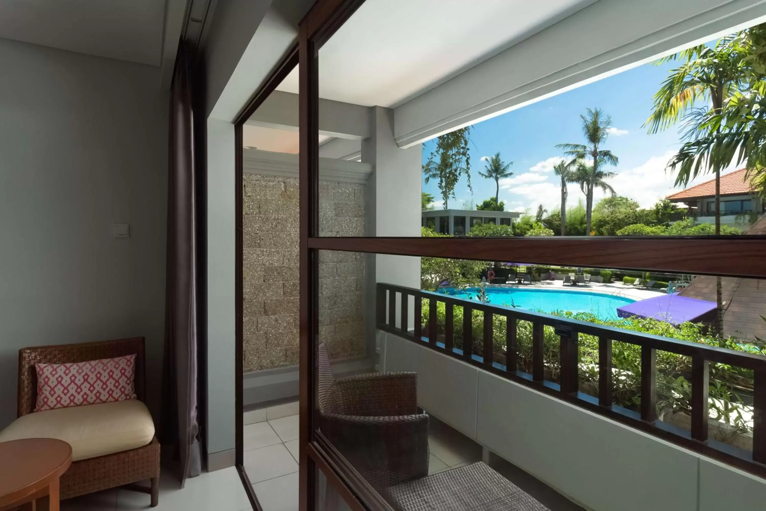 Balcony/Terrace, Pool View in Bali Dynasty Resort