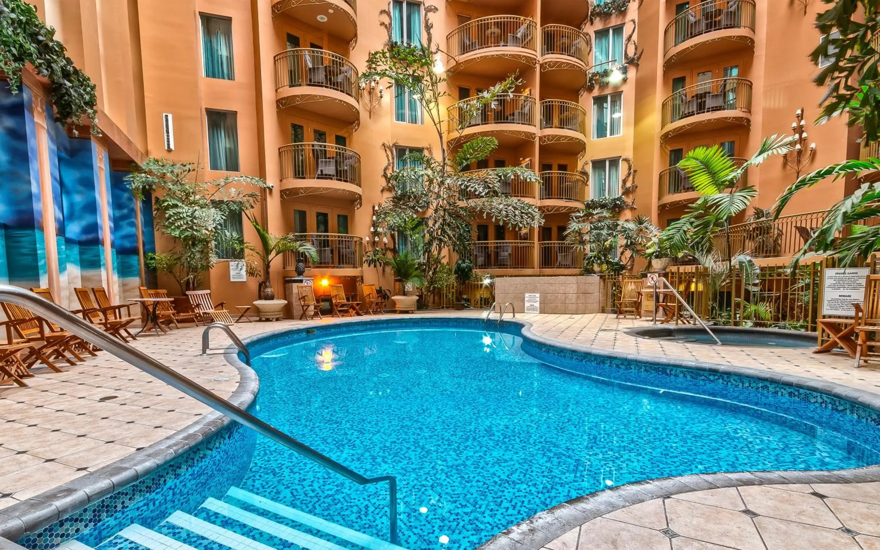 Balcony/Terrace, Swimming Pool in Hôtel Palace Royal