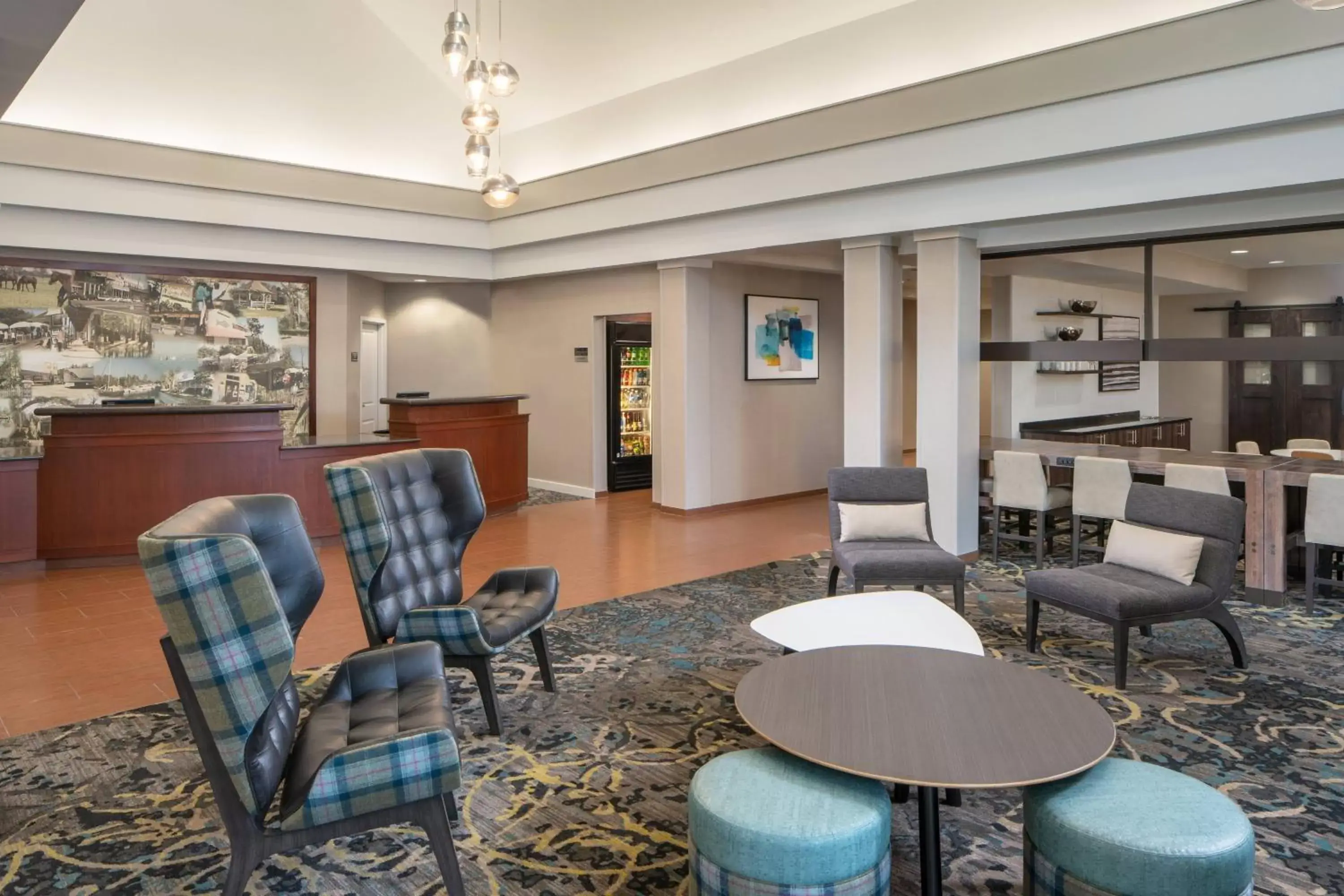Lobby or reception, Lounge/Bar in Residence Inn by Marriott Covington Northshore