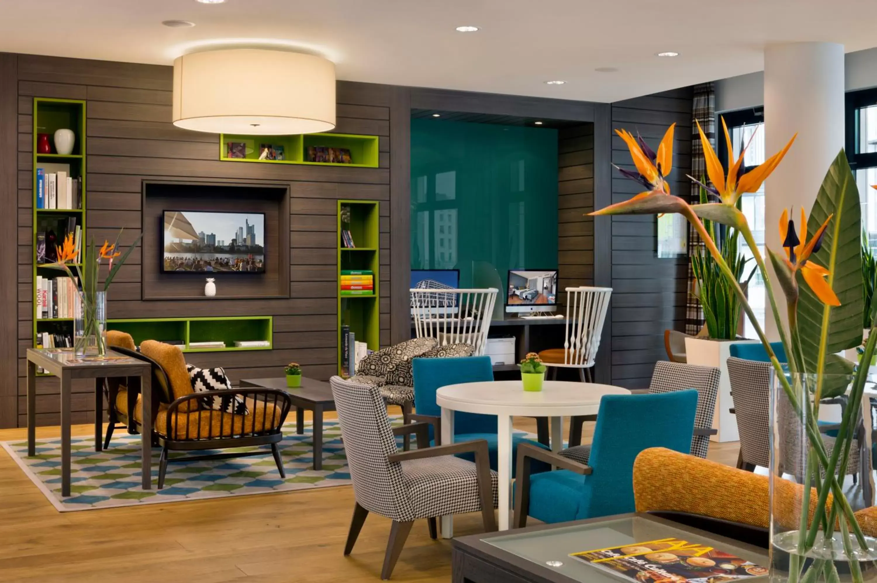 Lounge or bar in Citadines City Centre Frankfurt Lounge or bar in Citadines City Centre Frankfurt