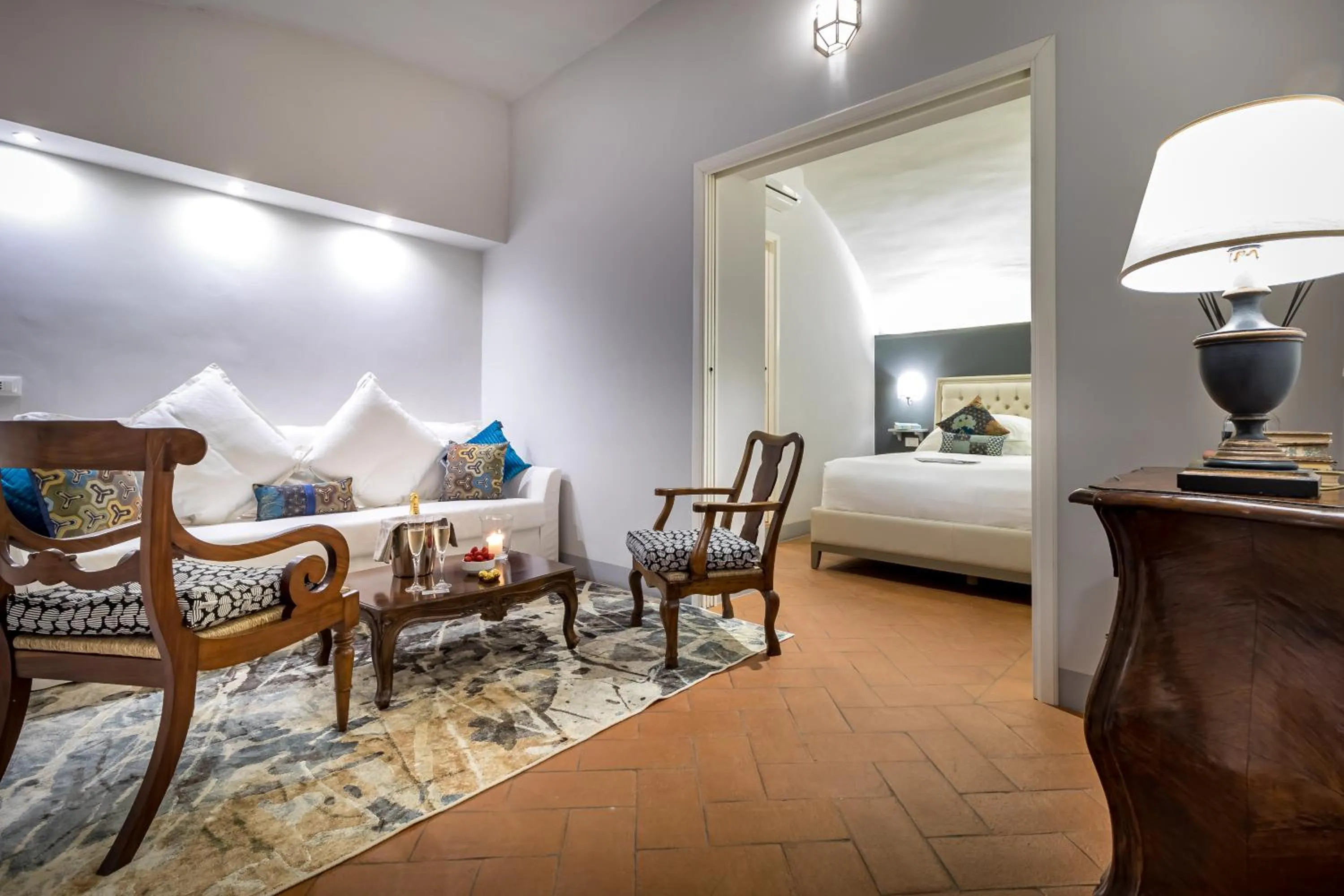 Seating area, Bed in Palazzo Ridolfi - Residenza d'Epoca