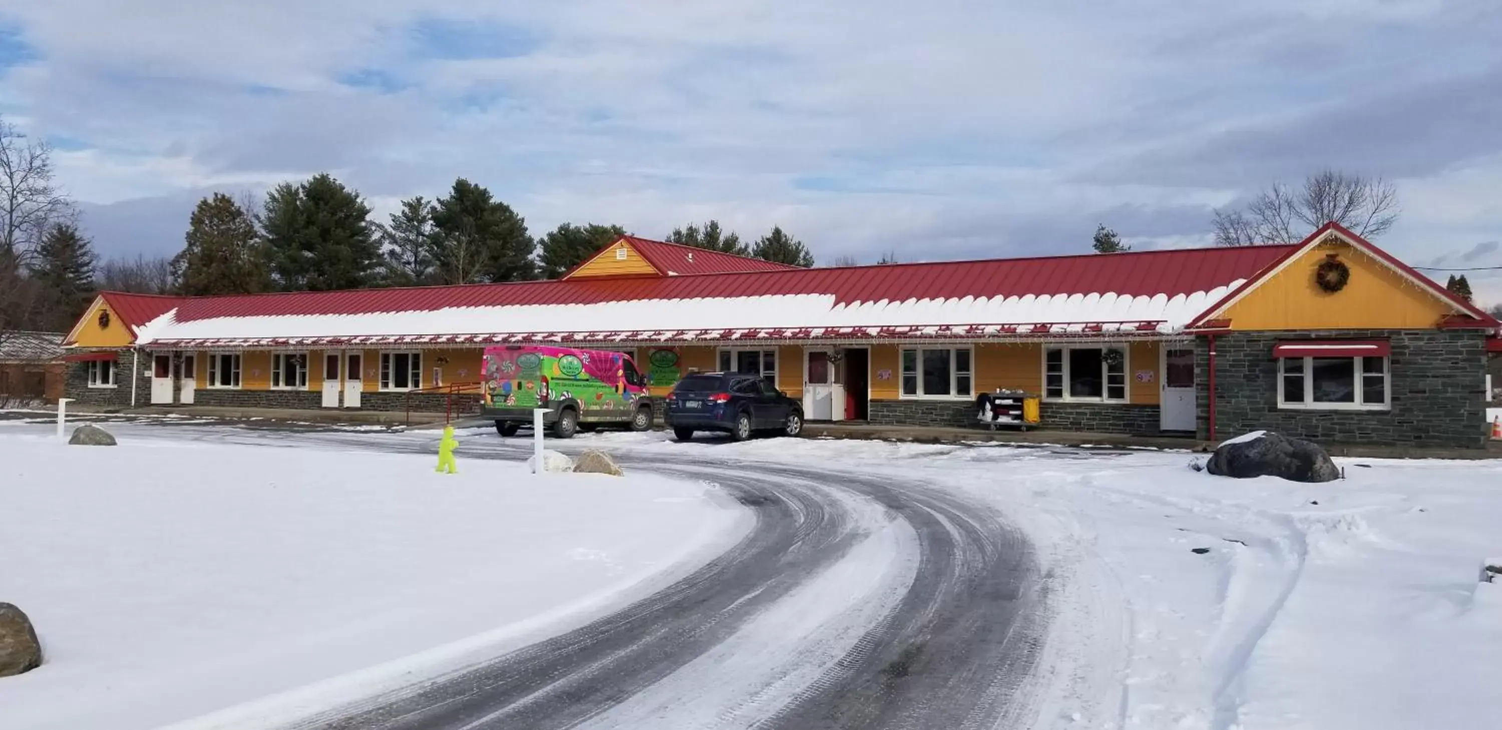 Winter in Middlebury Sweets Motel