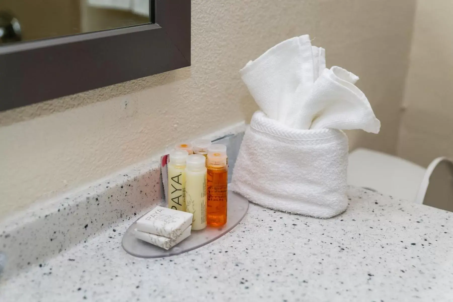 Shower, Bed in Anaheim Discovery Inn and Suites