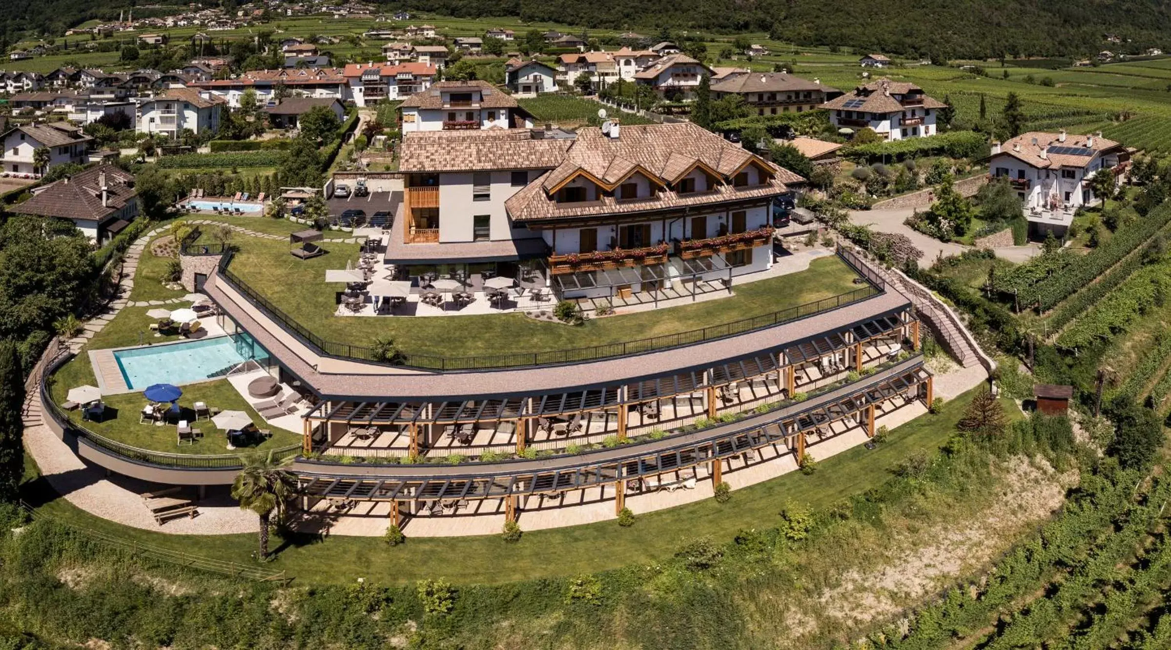 Property building, Bird's-eye View in Hotel Torgglhof