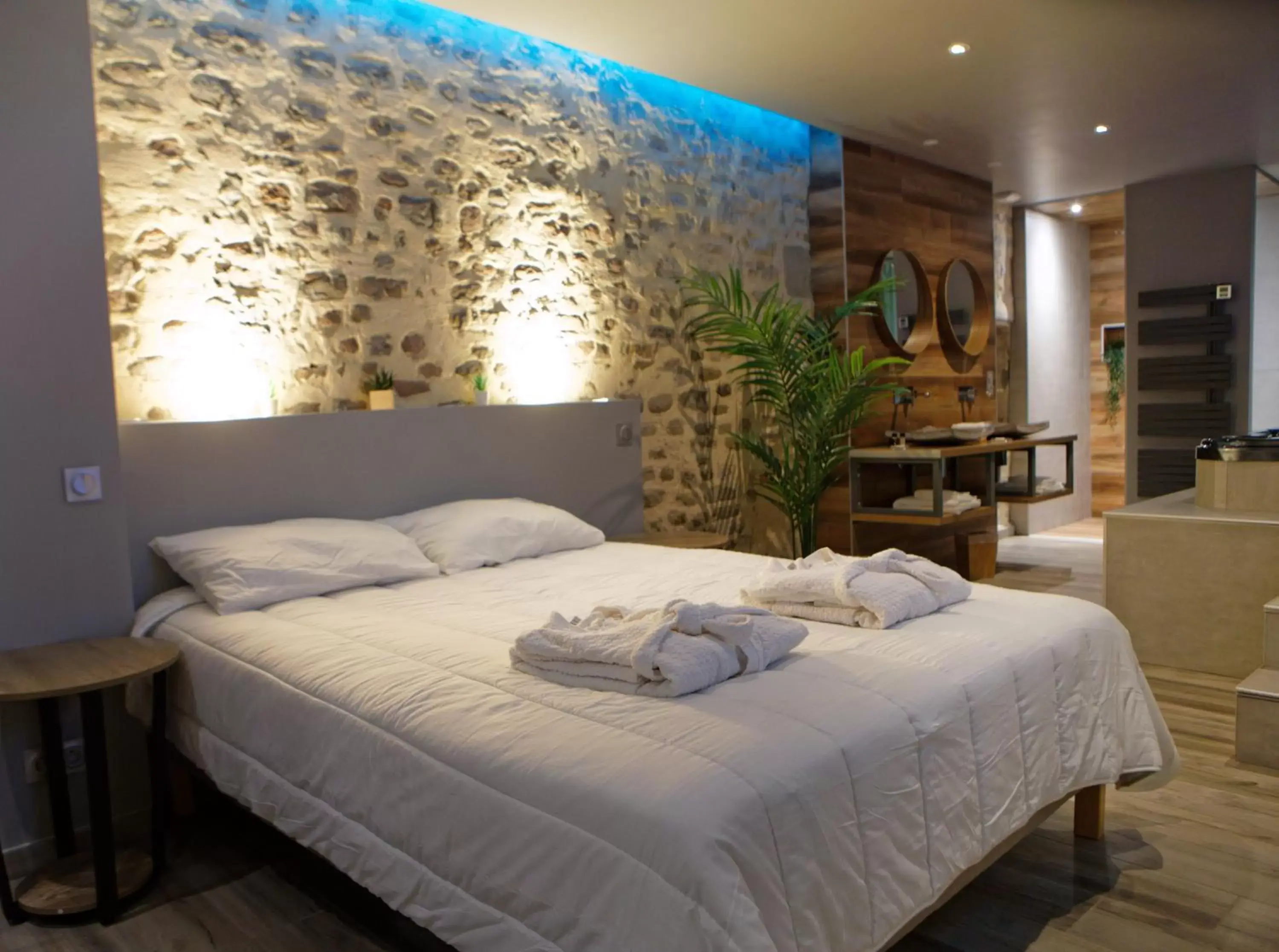 Bed in LA DOLCEVITA SPA Chambre privative