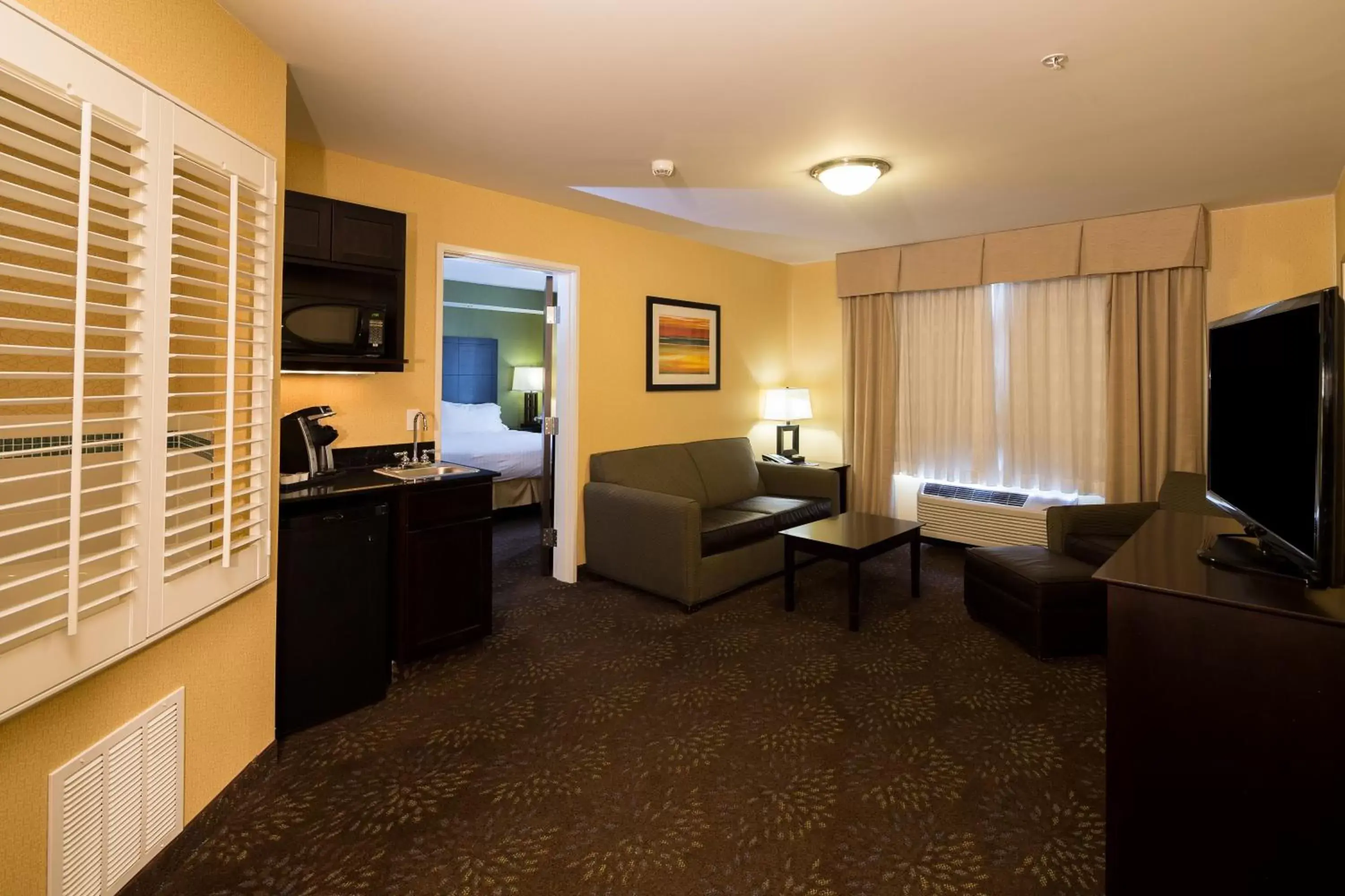 Photo of the whole room, TV/Entertainment Center in Holiday Inn Express and Suites Detroit North-Troy, an IHG Hotel