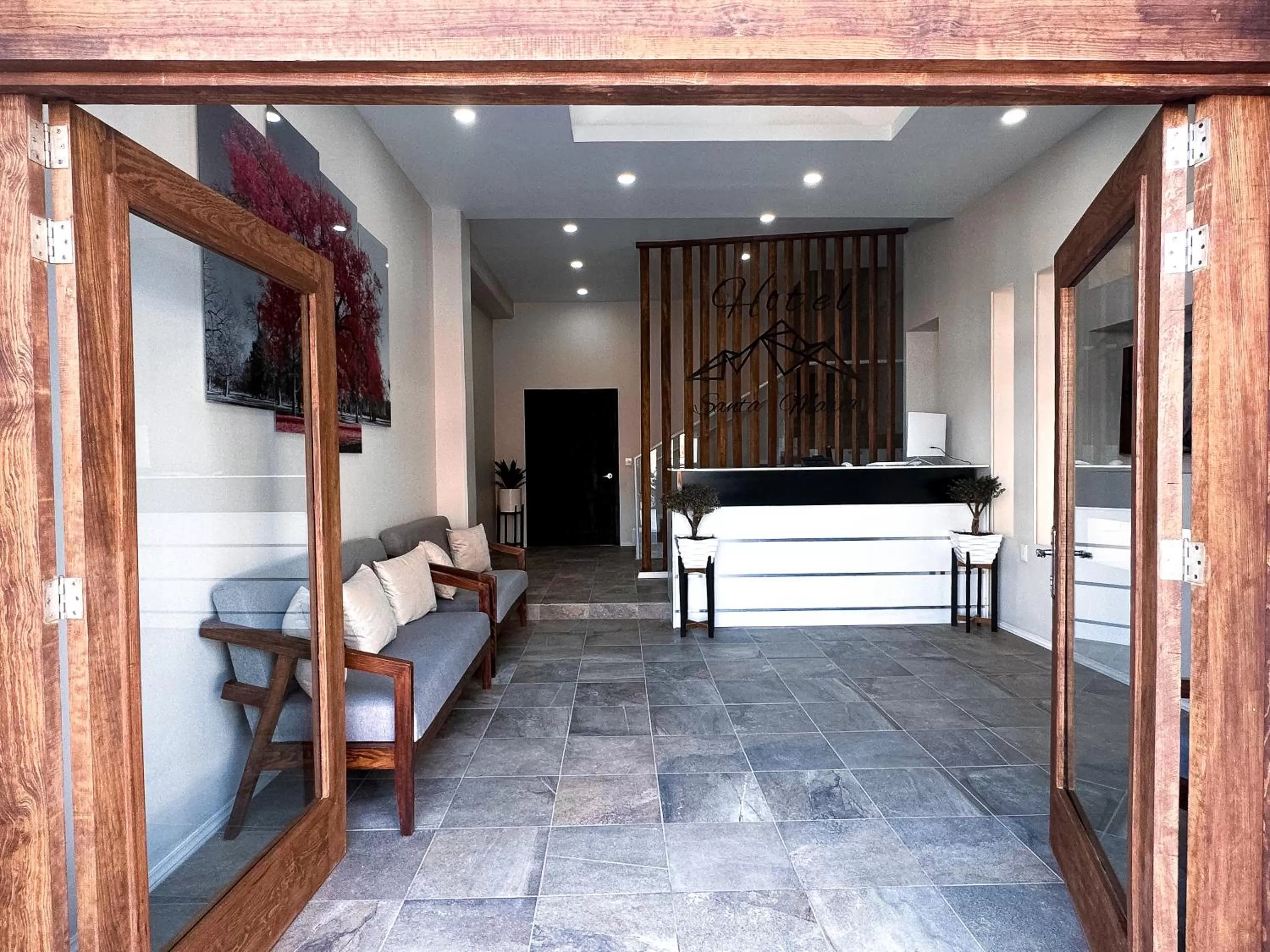 Lobby or reception in Hotel Santa María