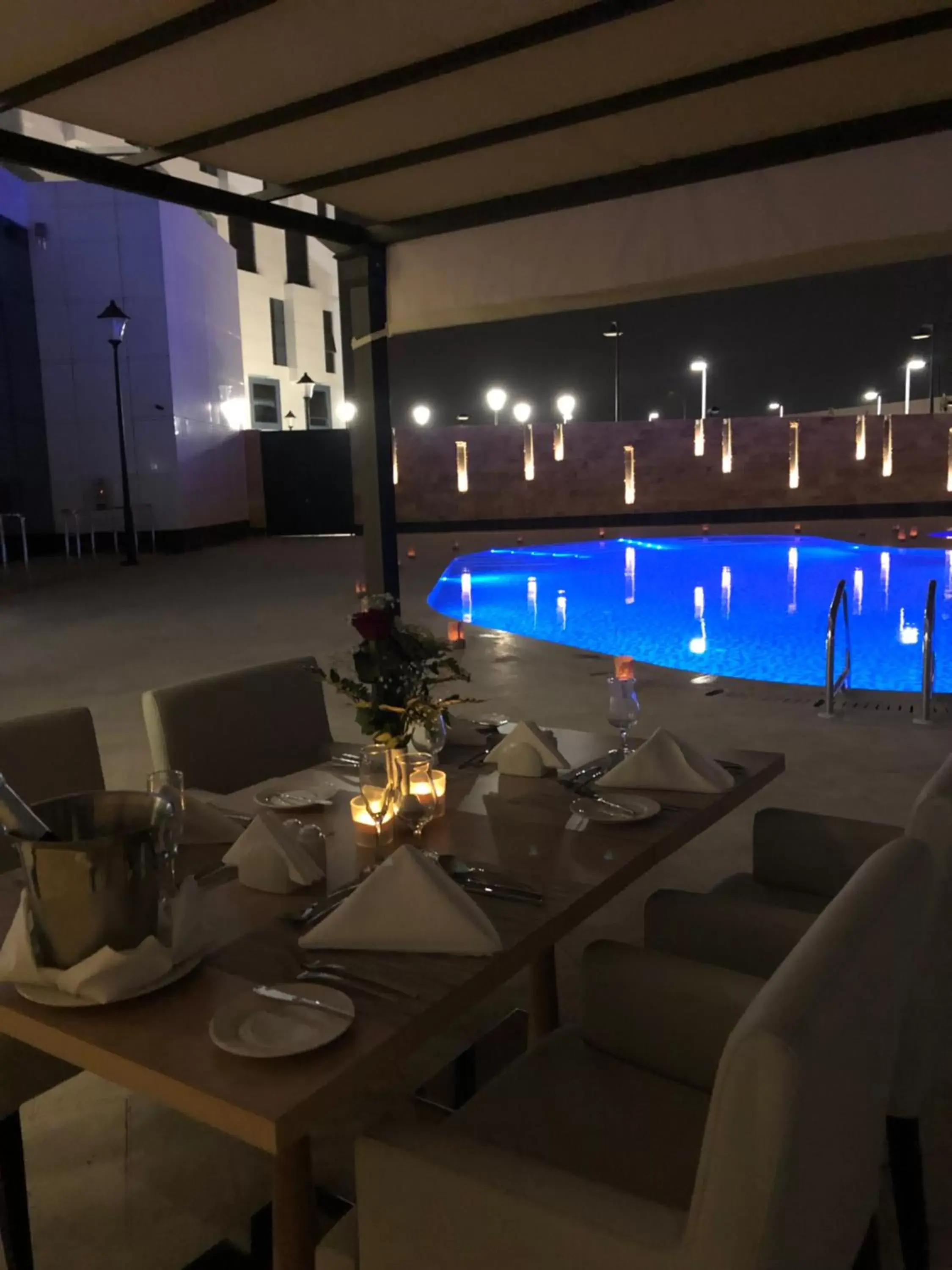 Balcony/Terrace, Swimming Pool in Cristal Amaken Hotel Riyadh