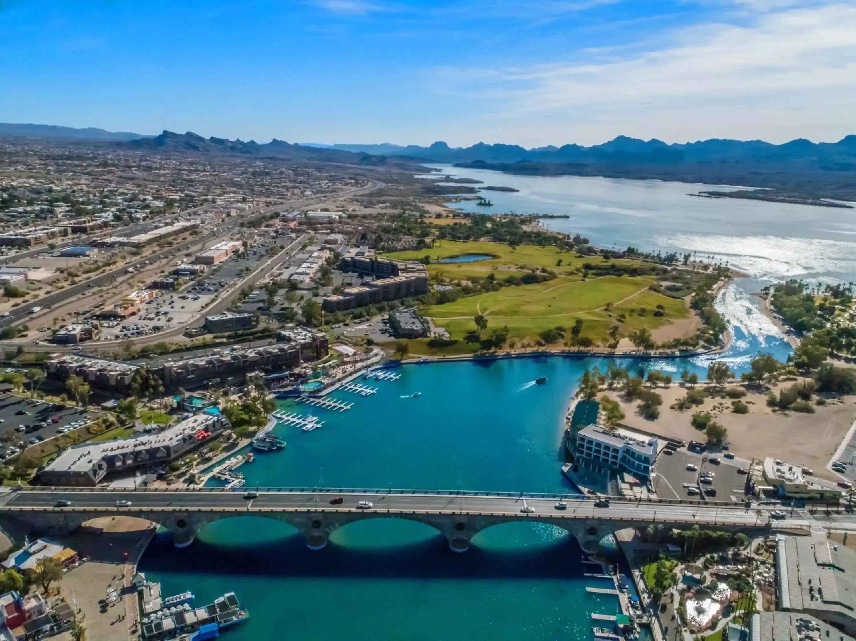 Nearby landmark, Bird's-eye View in Holiday Inn Express & Suites Lake Havasu - London Bridge, an IHG Hotel