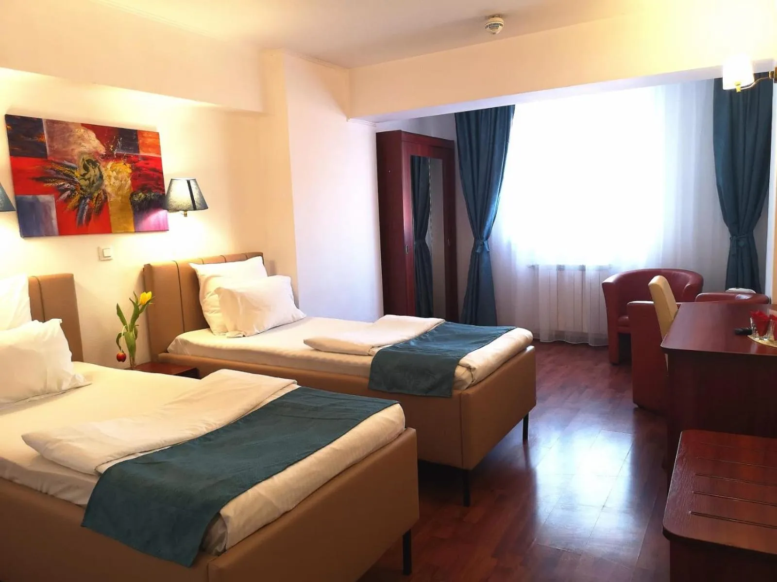 Bed in Atrium Hotel Bucharest City Center