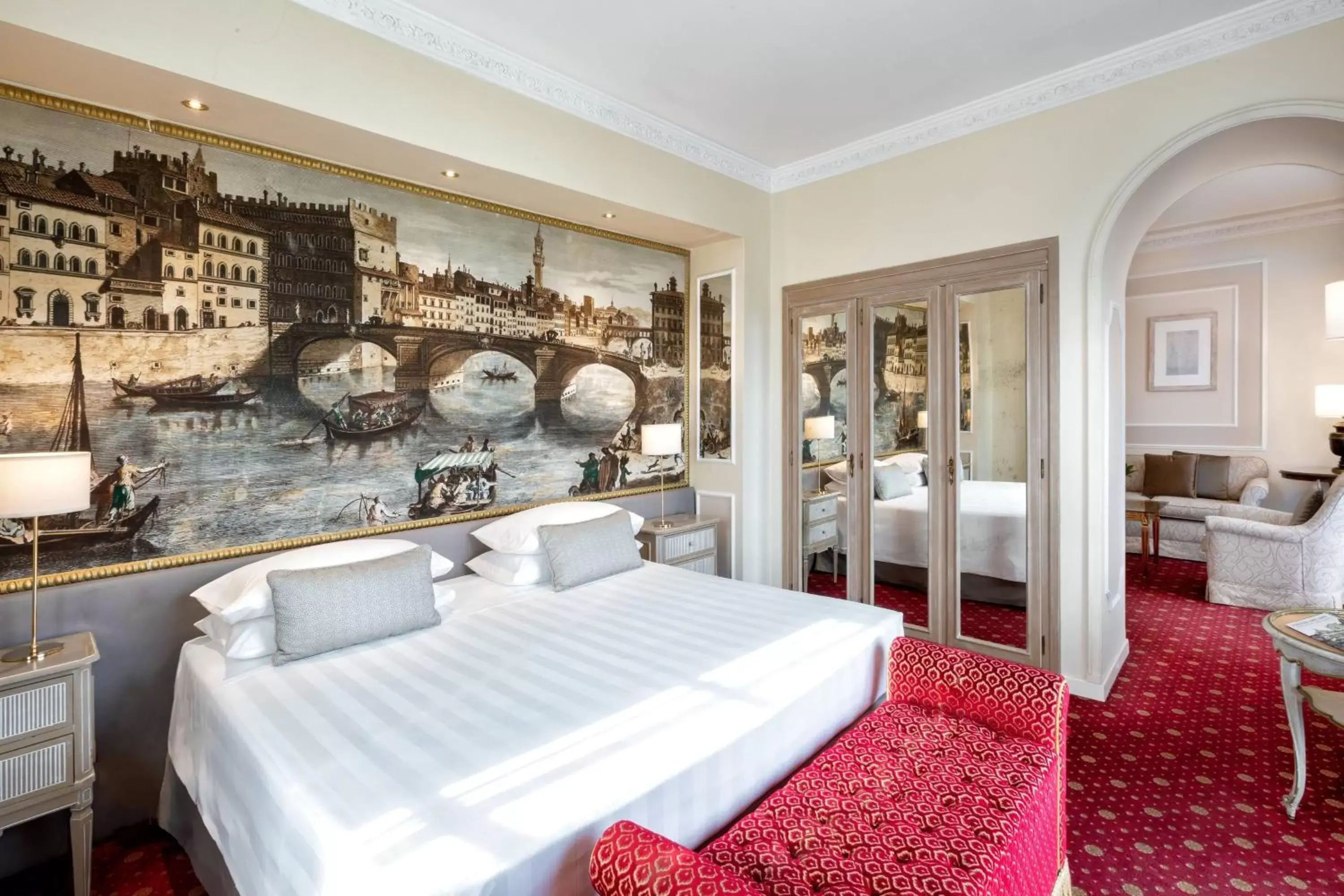 Photo of the whole room, Bed in Sina Villa Medici, Autograph Collection
