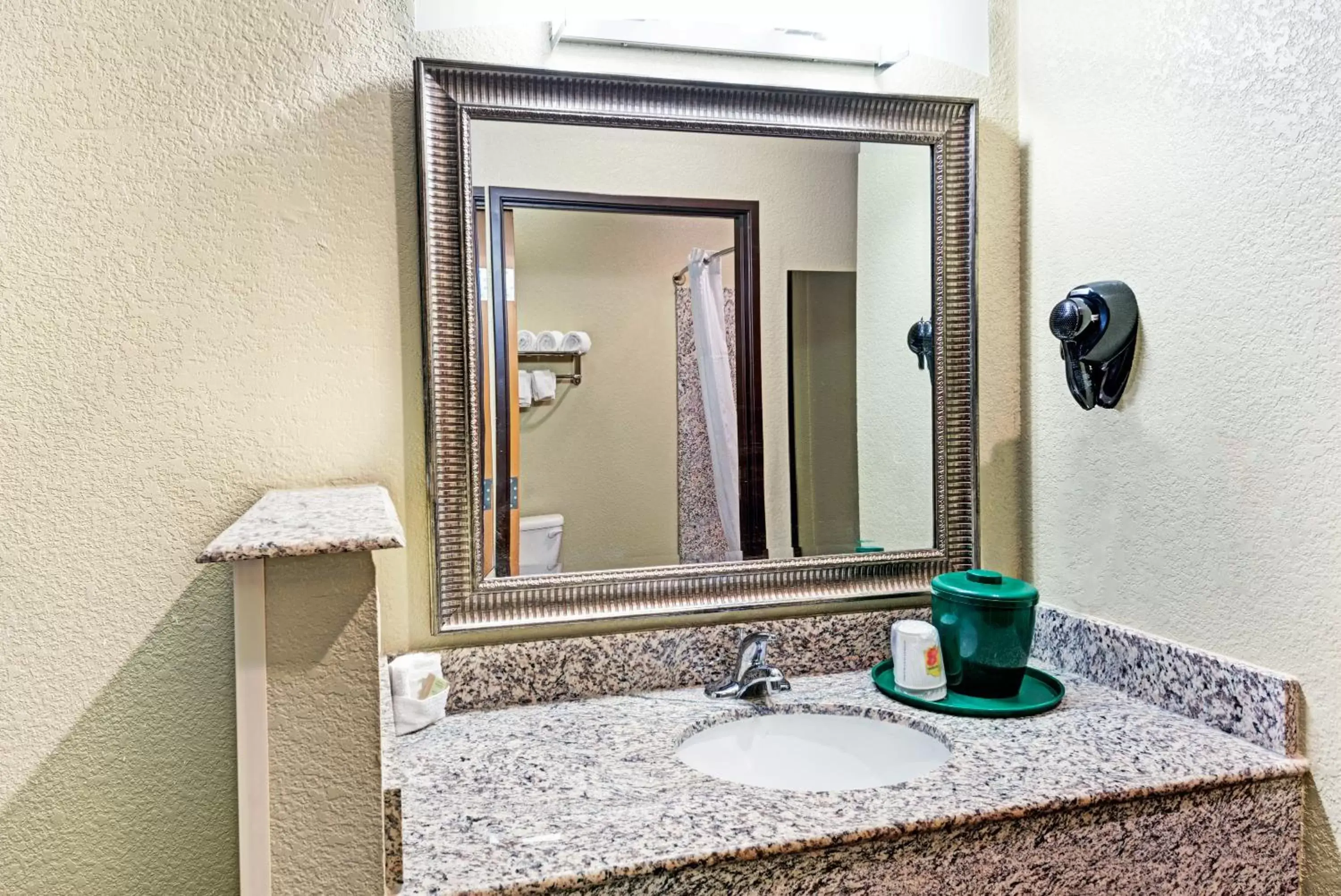 King Room with Roll-In Shower - Mobility/Hearing Accessible - Non-Smoking in Super 8 by Wyndham San Antonio/Alamodome Area King Room with Roll-In Shower - Mobility/Hearing Accessible - Non-Smoking in Super 8 by Wyndham San Antonio/Alamodome Area