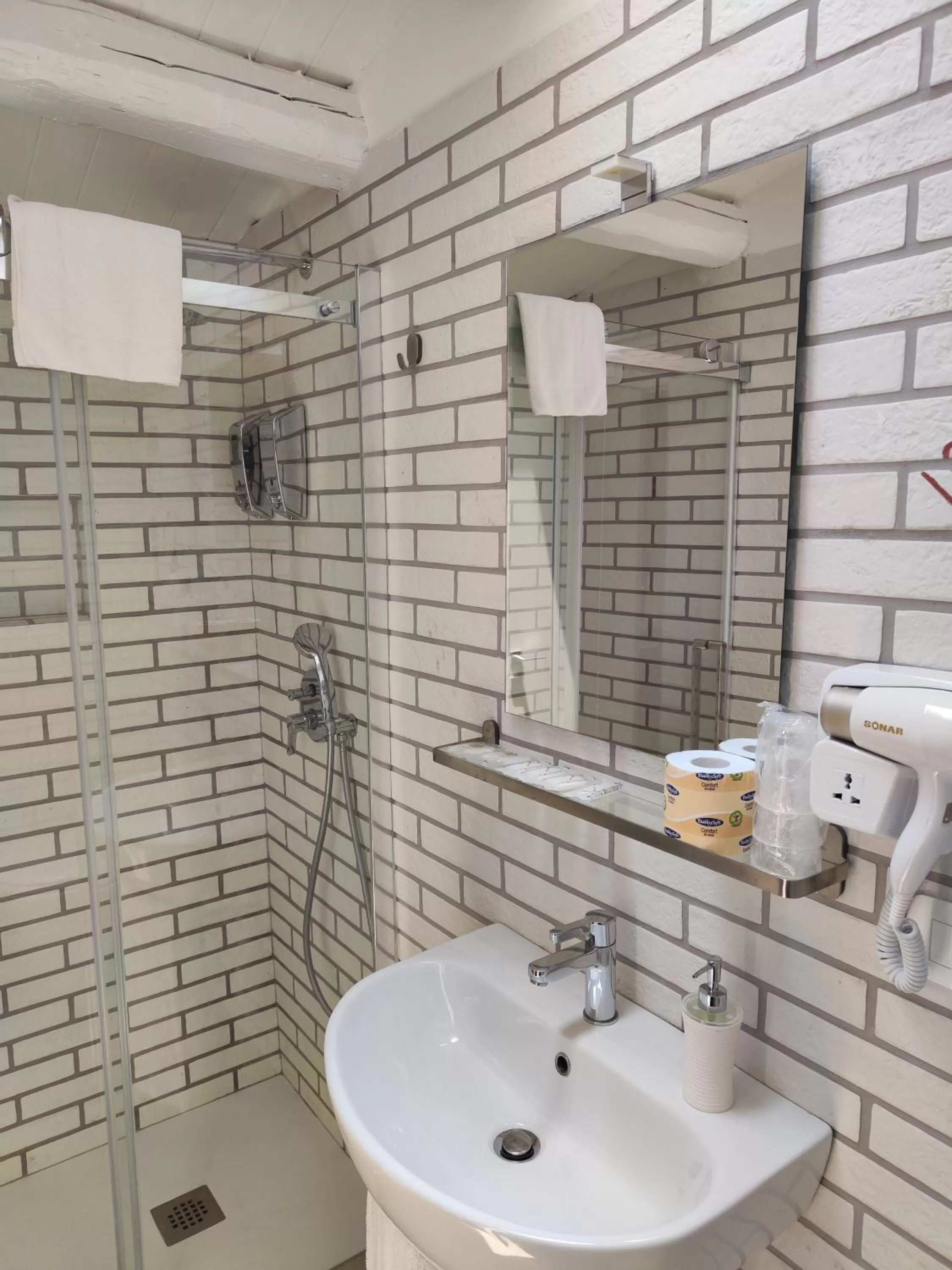 Shower in San Francesco Rooms and Apartment with Terrace in Palermo Locazione Turistica