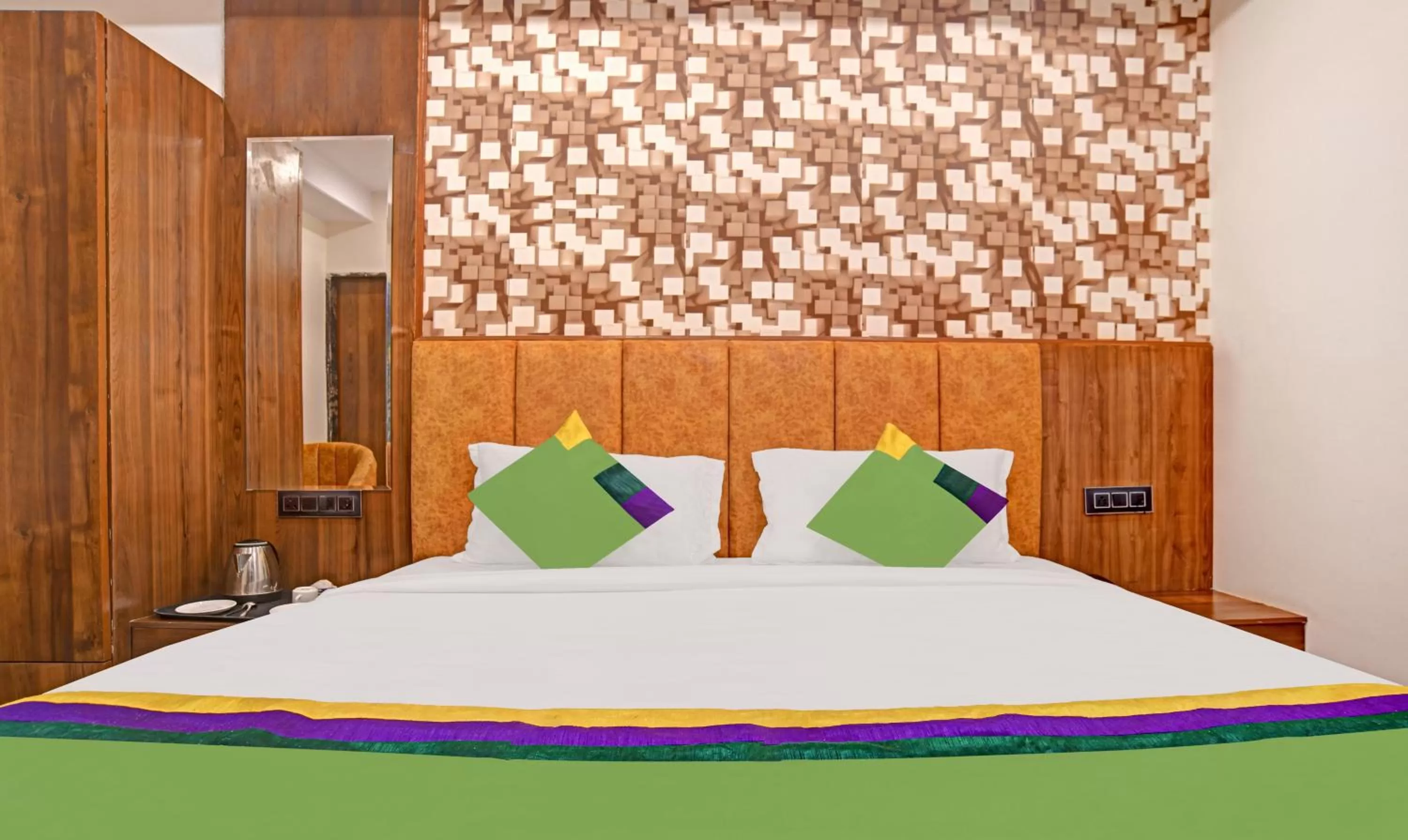 Bedroom, Bed in Treebo Merit