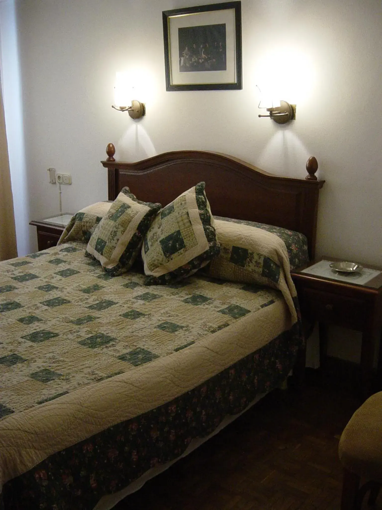 Decorative detail, Bed in Hostal Colon Antequera