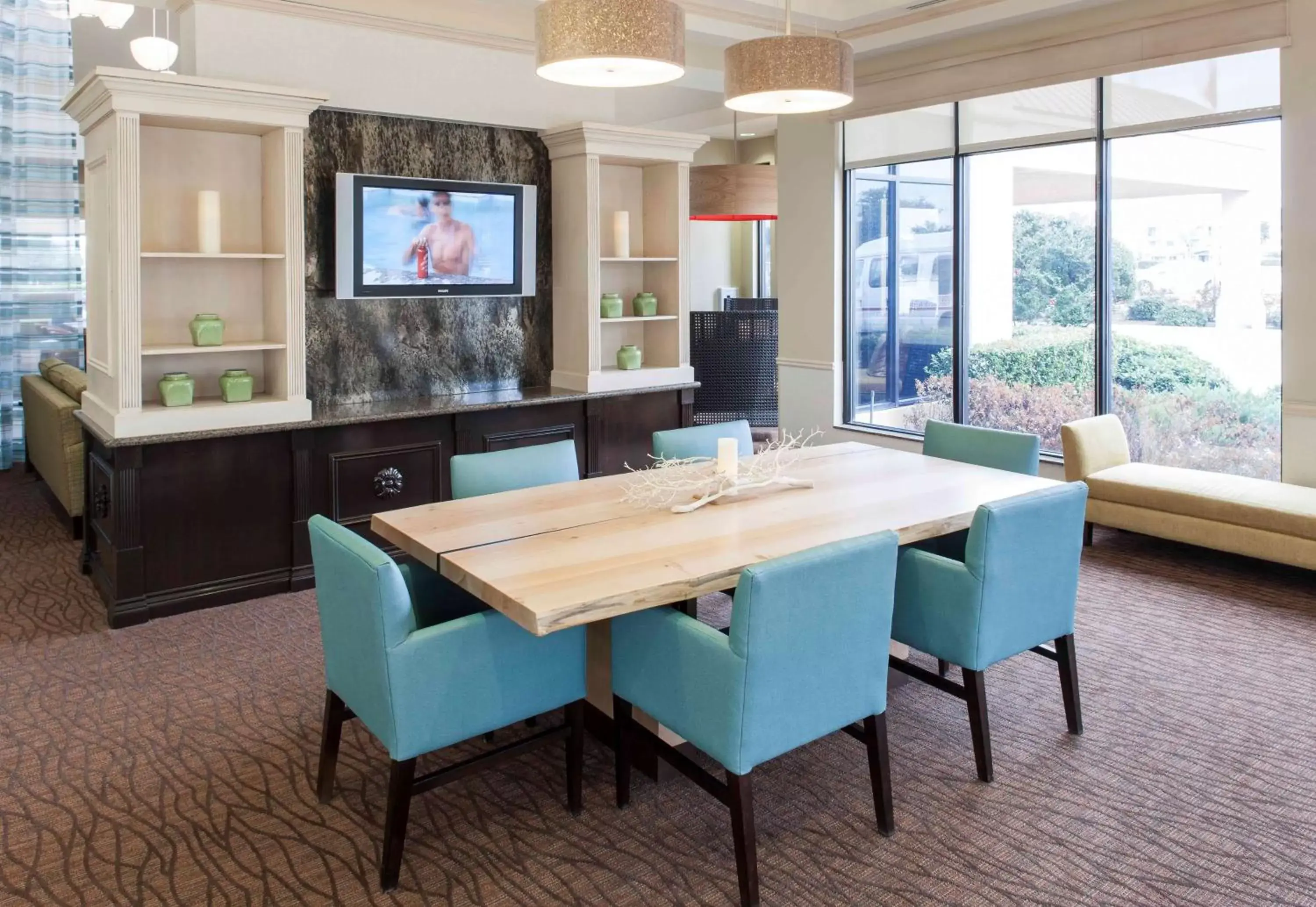 Lobby or reception, Dining Area in Hilton Garden Inn Dallas Lewisville